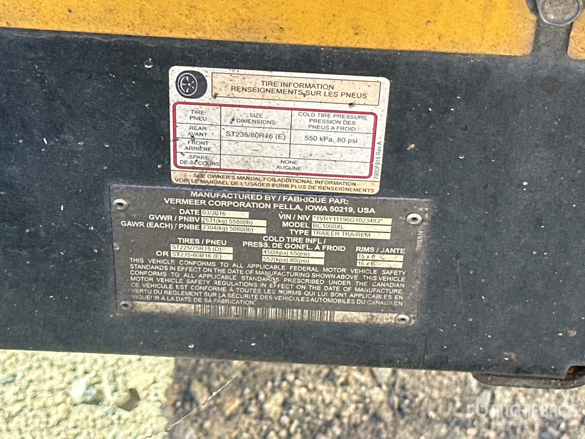 General Appearance with N.º de serie/VIN