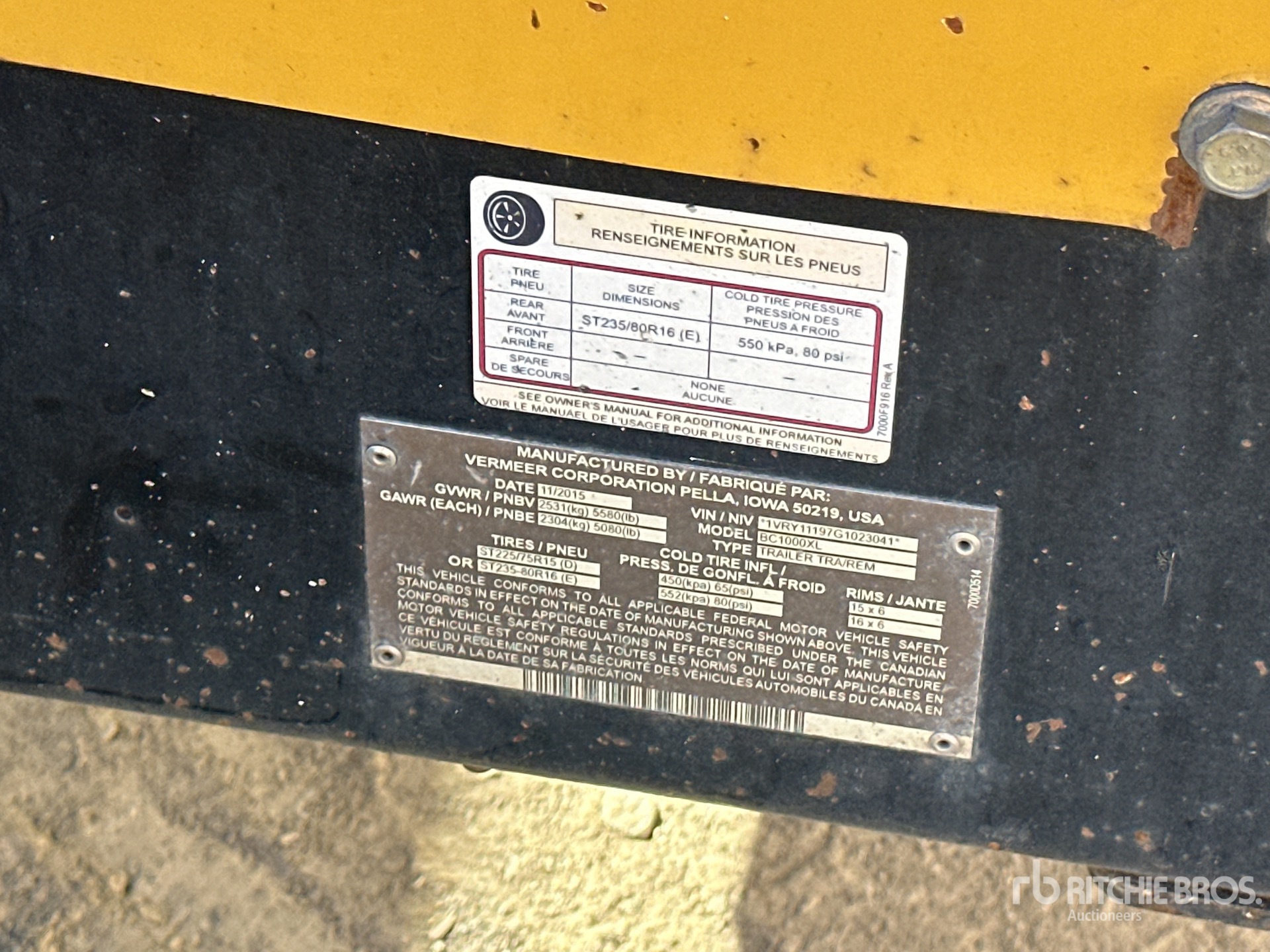 General Appearance with N.º de serie/VIN