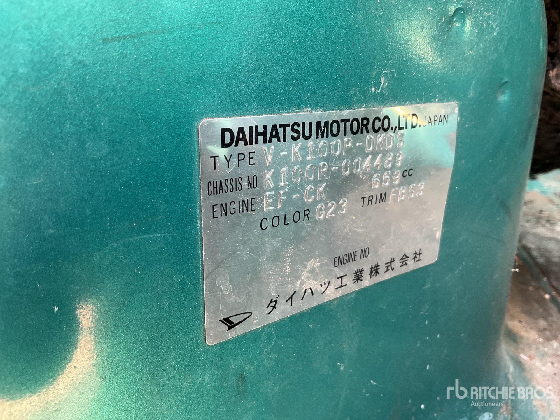 General Appearance with N.º de serie/VIN