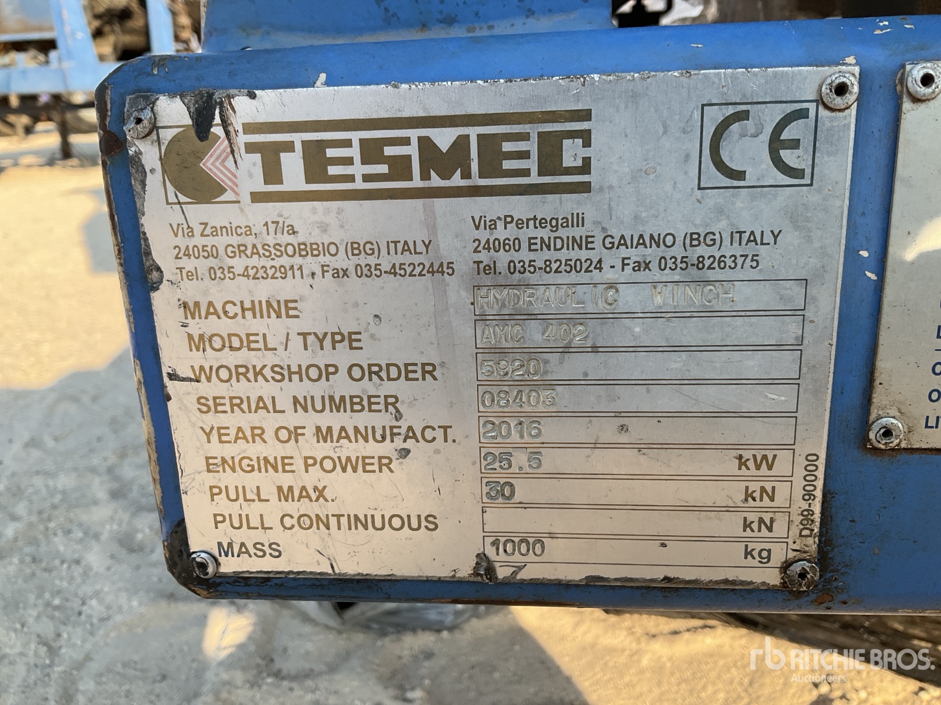 General Appearance with N.º de serie/VIN