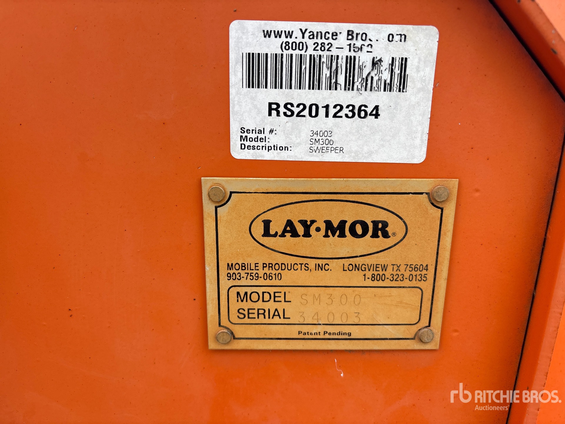 General Appearance with N.º de serie/VIN