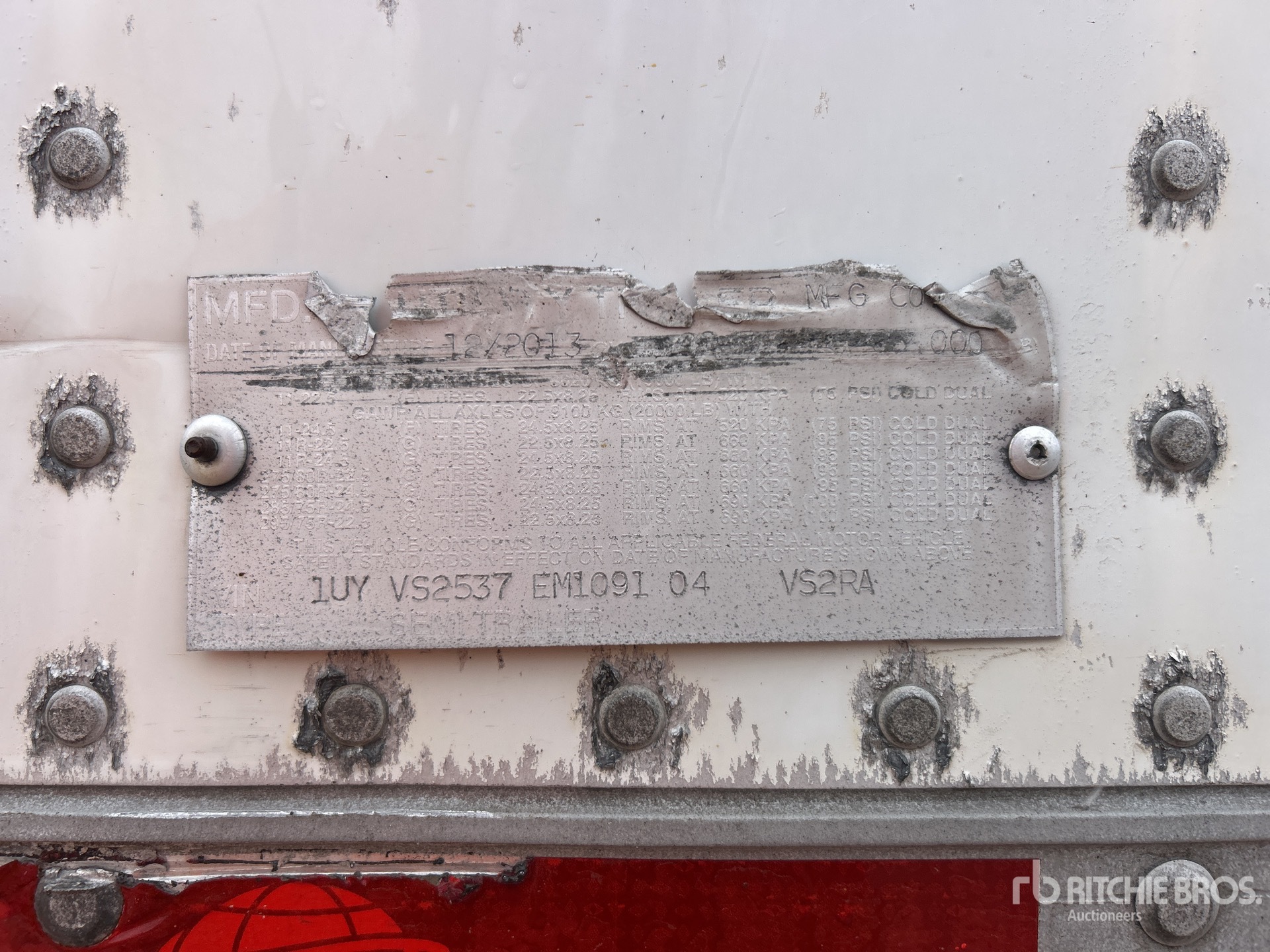 General Appearance with Numero seriale/numero d’identificazione del veicolo (VIN)