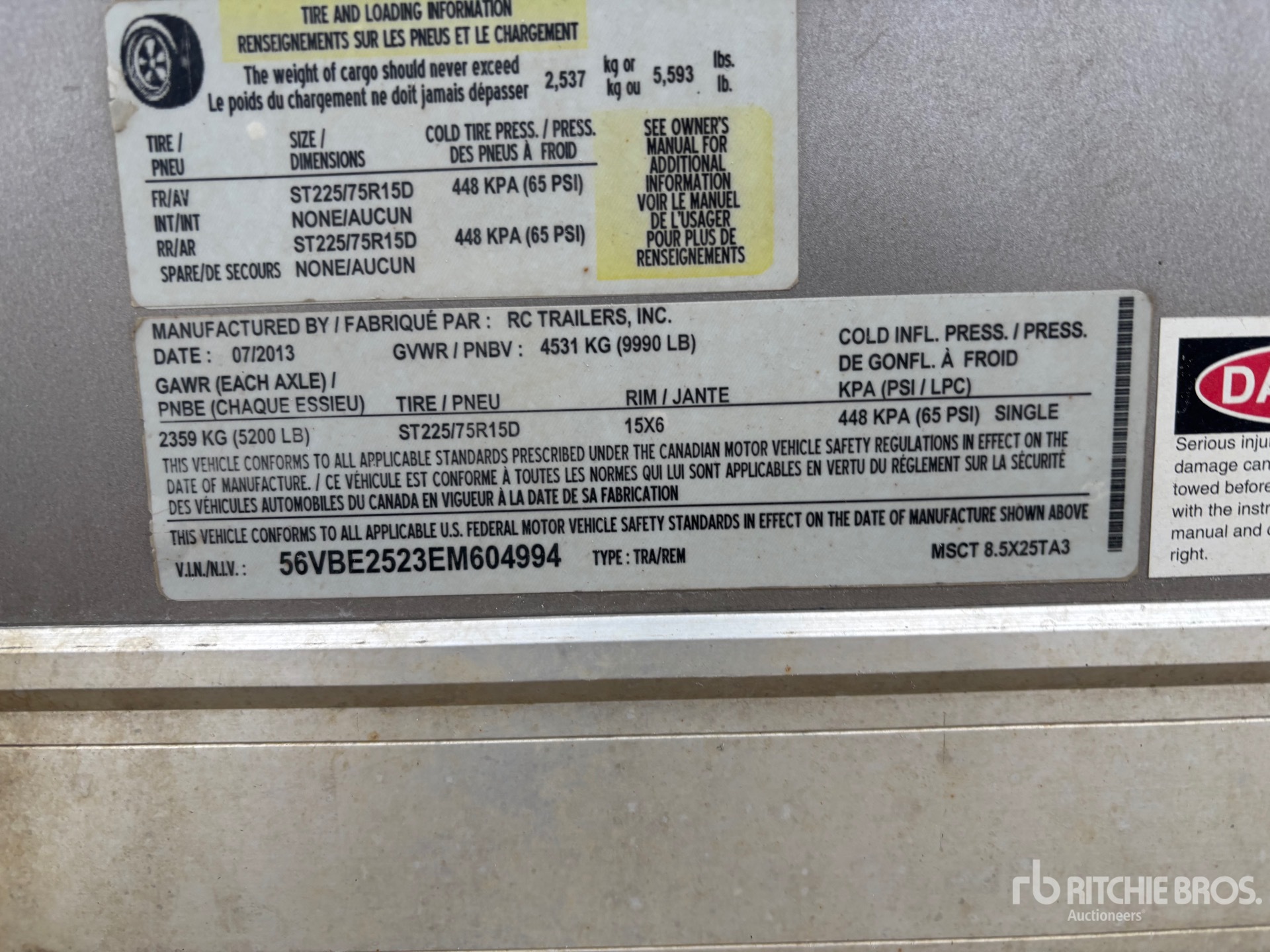 General Appearance with Numer seryjny/numer identyfikacyjny pojazdu