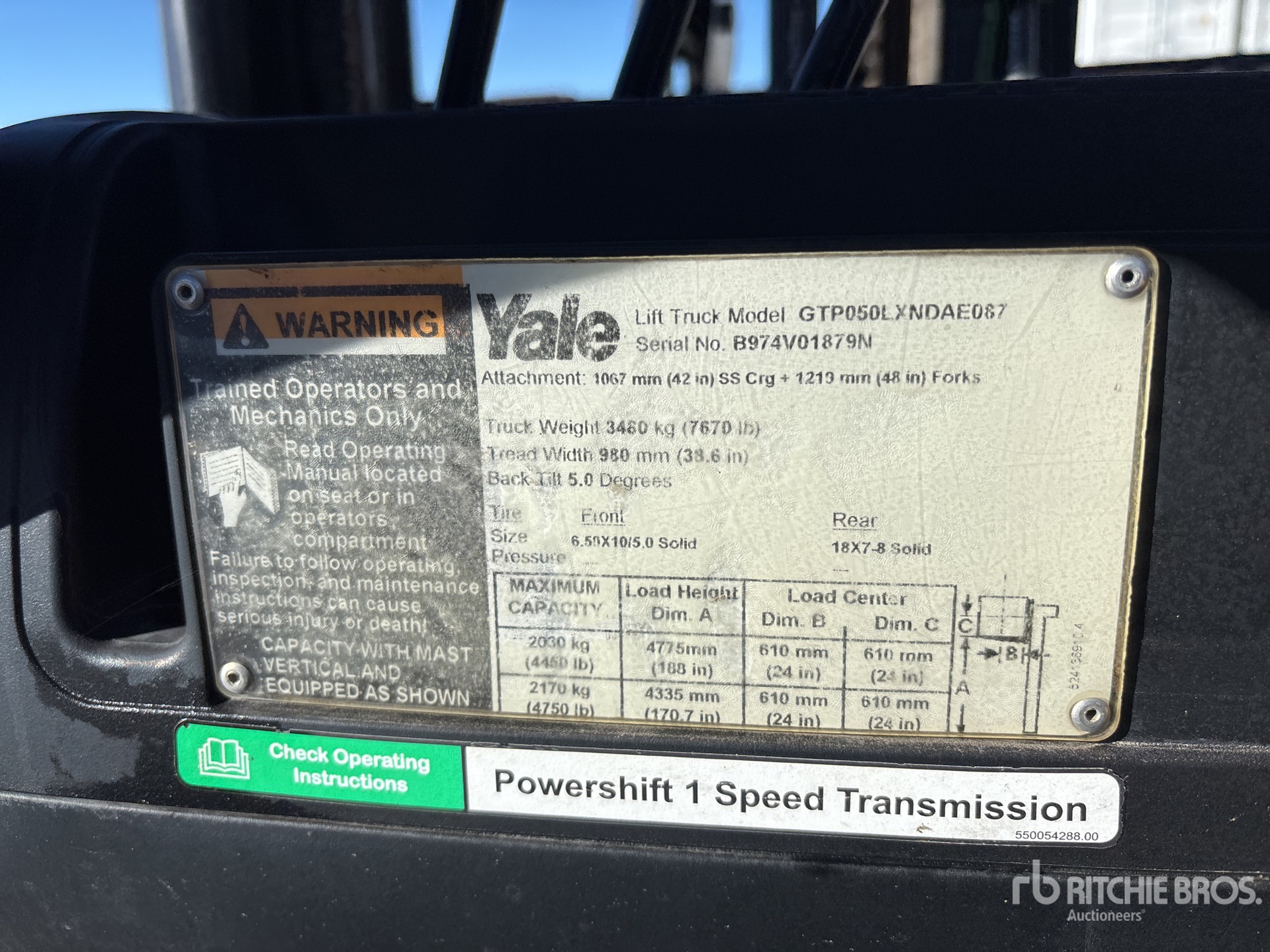 General Appearance with N.º de serie/VIN