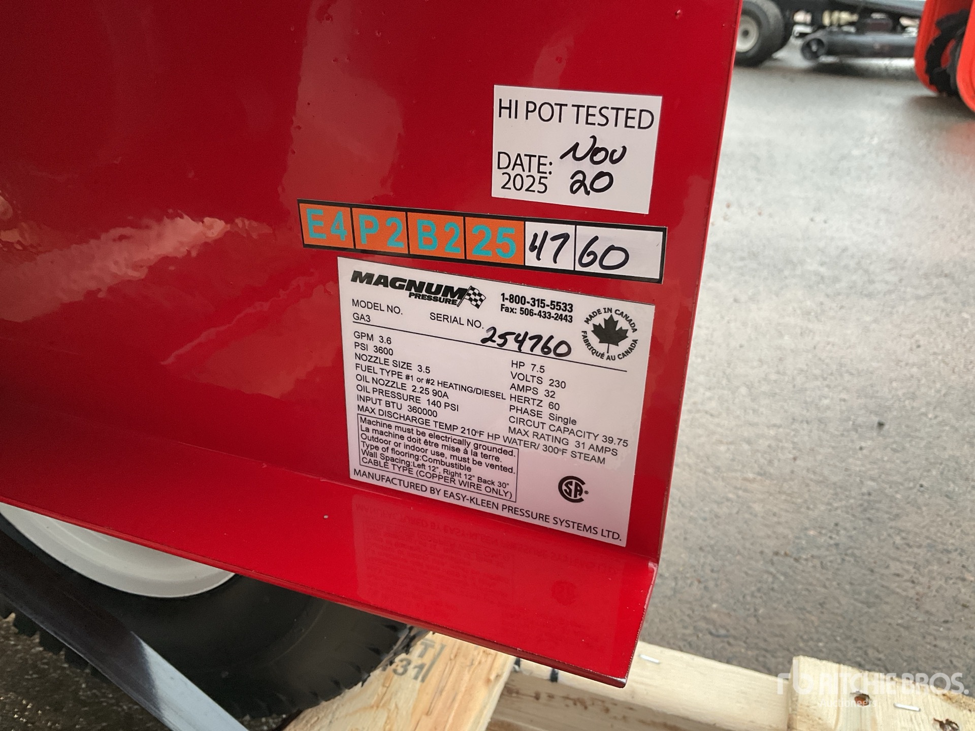 General Appearance with N.º de serie/VIN