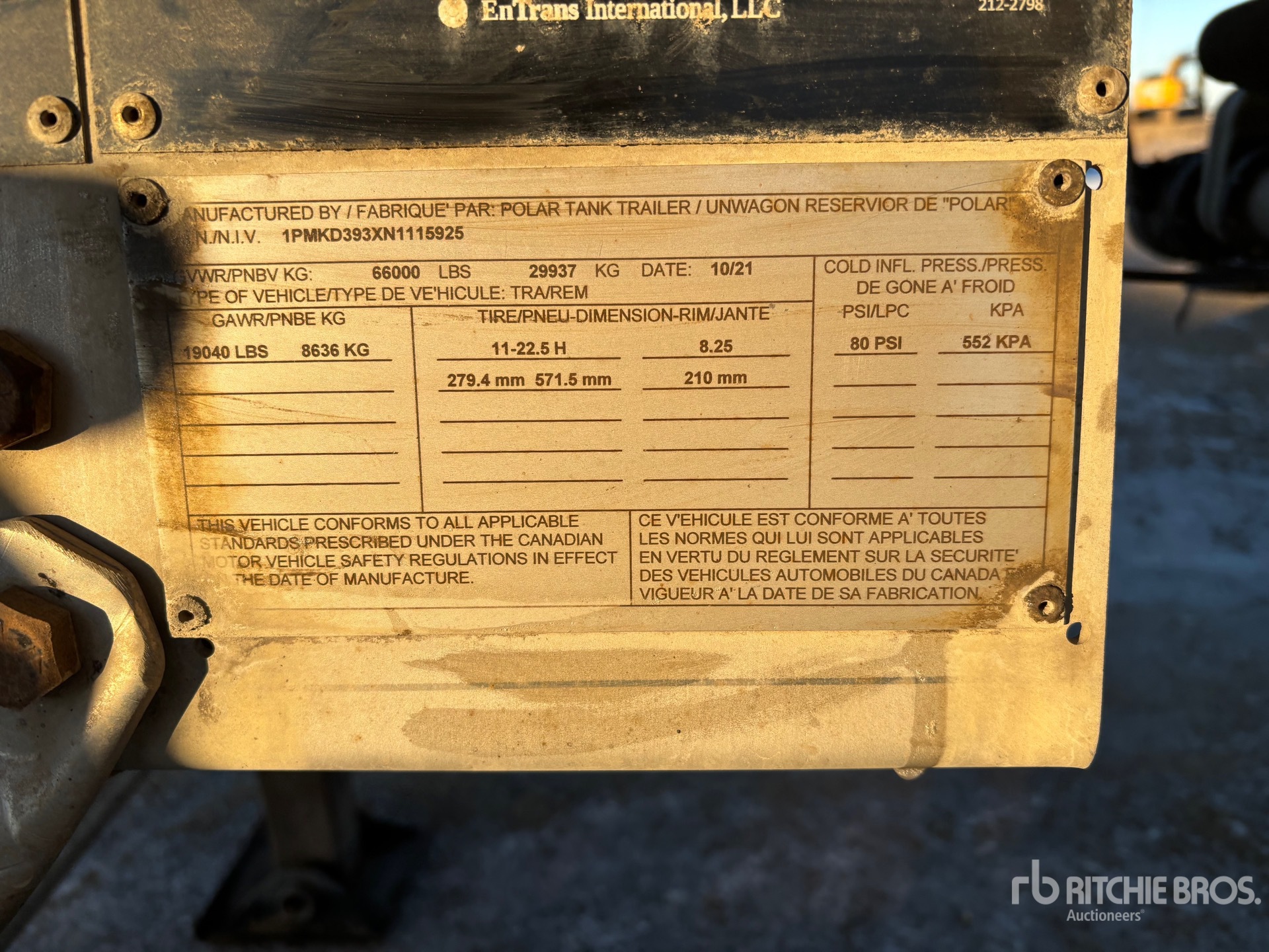 General Appearance with N.º de serie/VIN