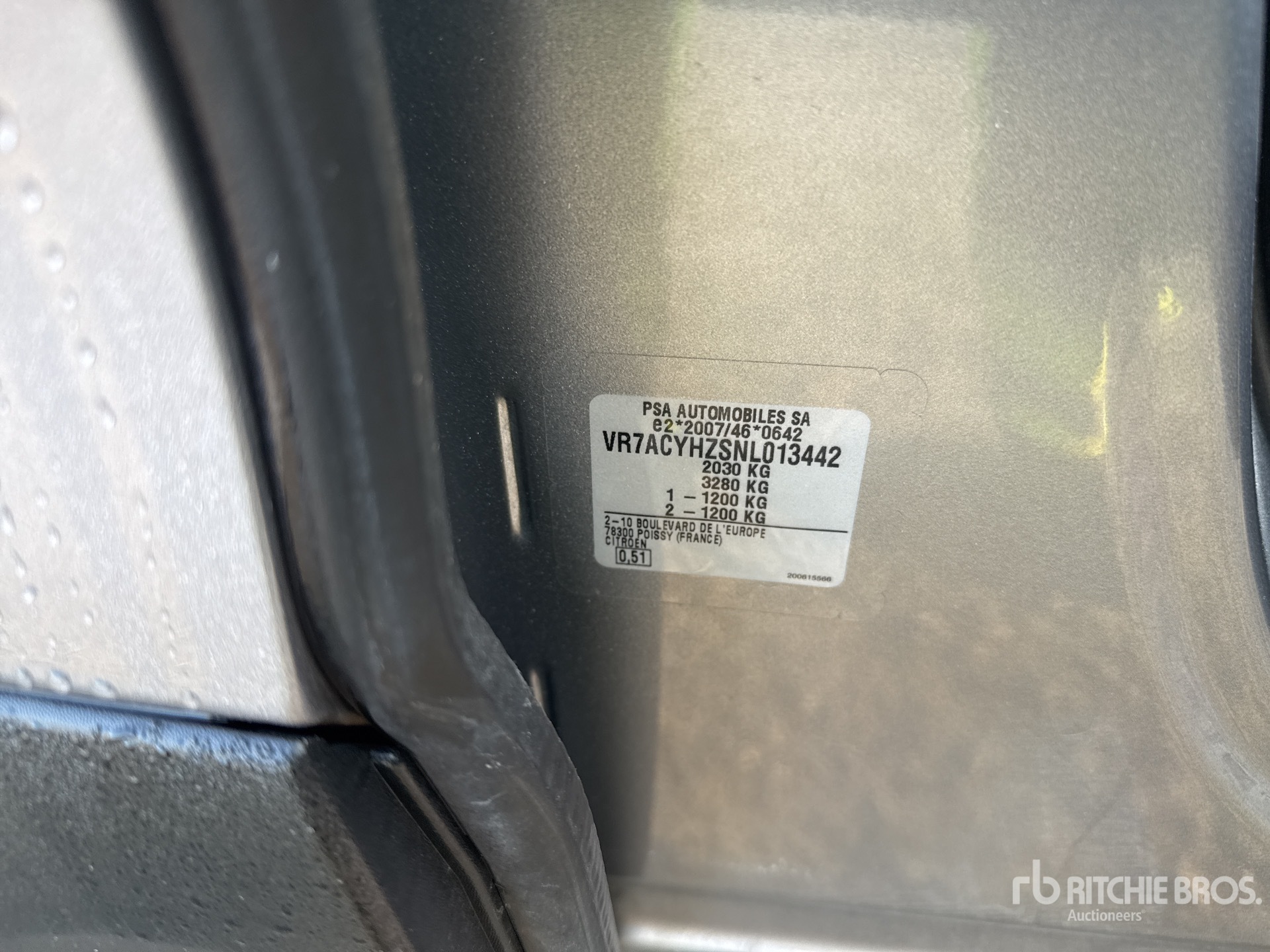 General Appearance with Numer seryjny/numer identyfikacyjny pojazdu