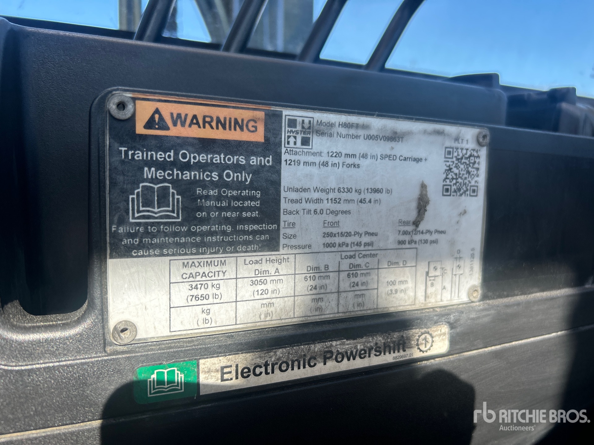 General Appearance with N.º de serie/VIN