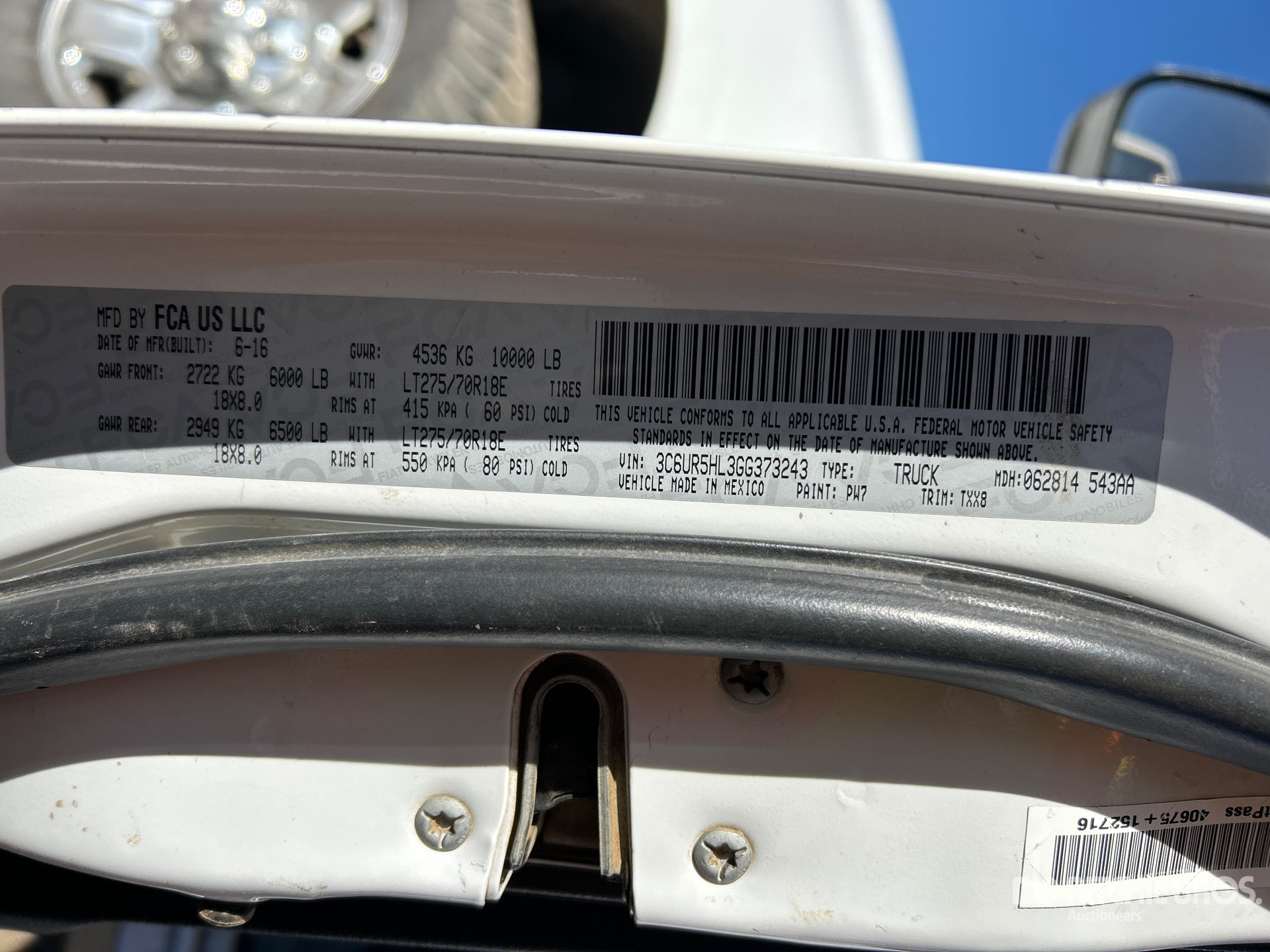 General Appearance with N.º de serie/VIN