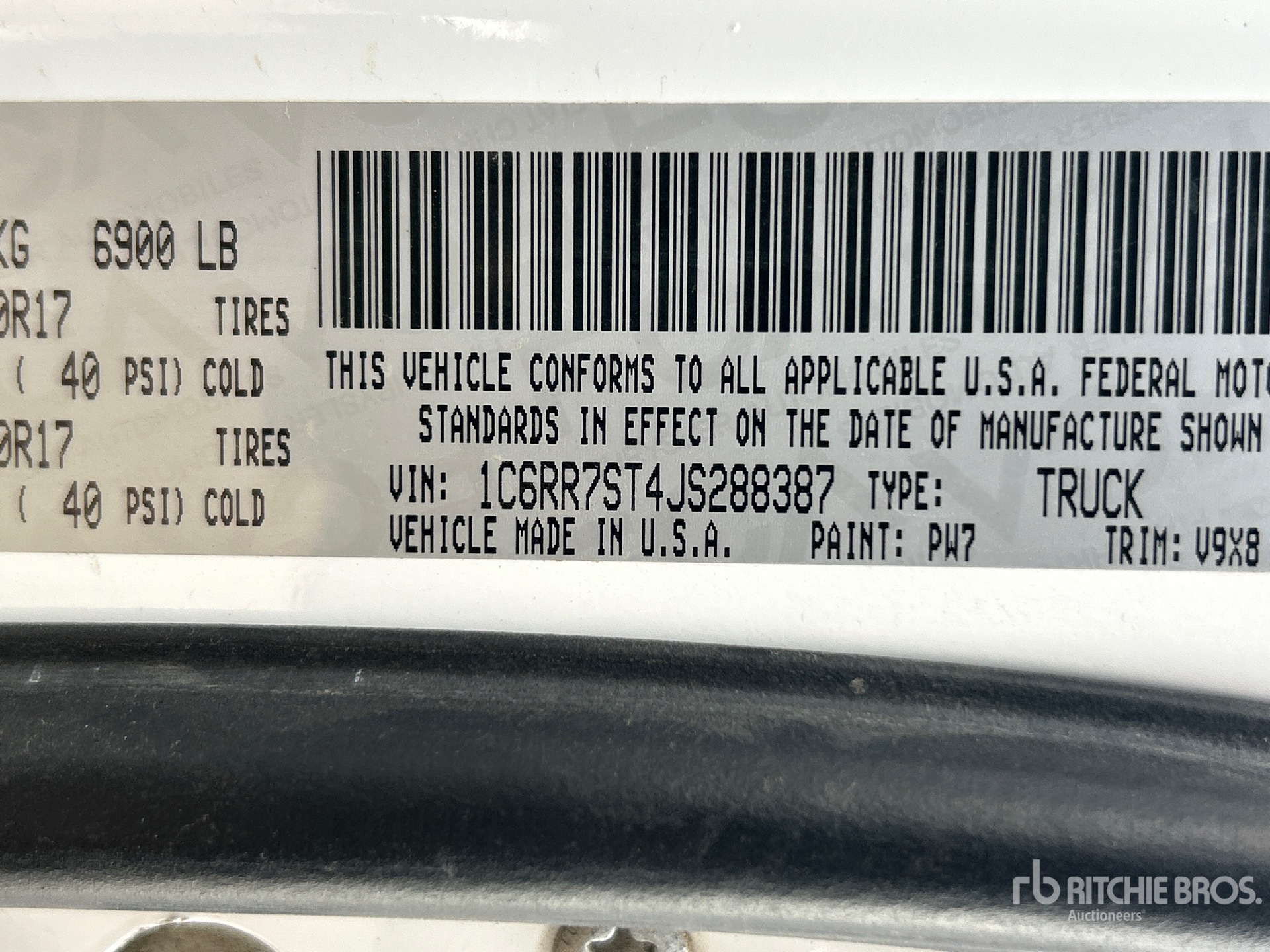 General Appearance with N.º de serie/VIN