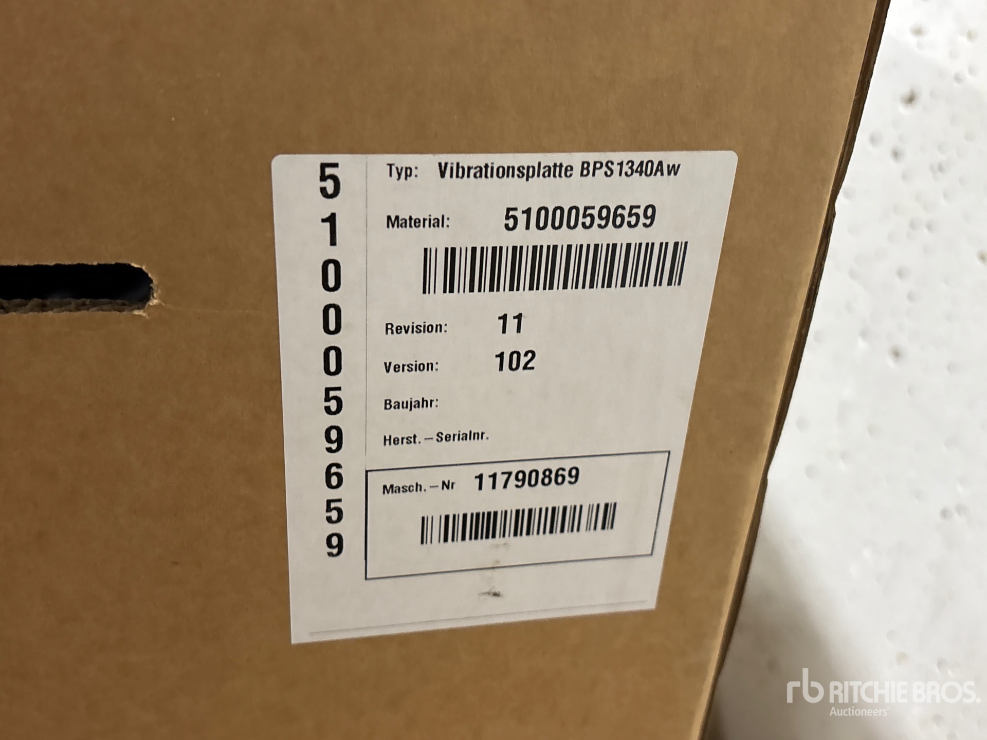 General Appearance with N.º de serie/VIN