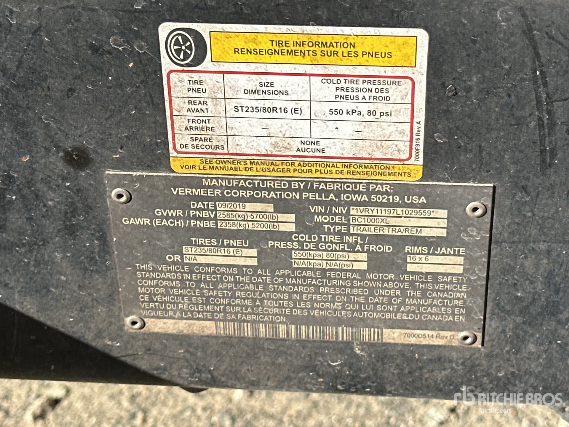 General Appearance with Numer seryjny/numer identyfikacyjny pojazdu