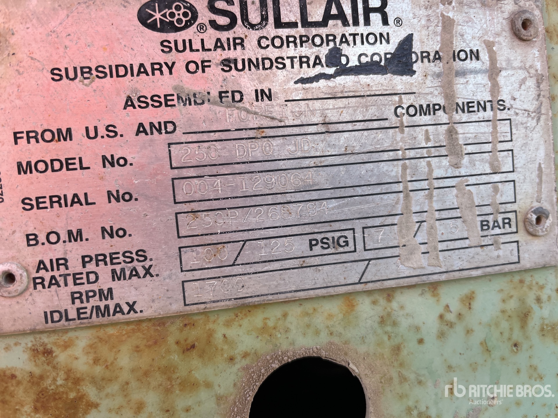 General Appearance with Unit Serial Number