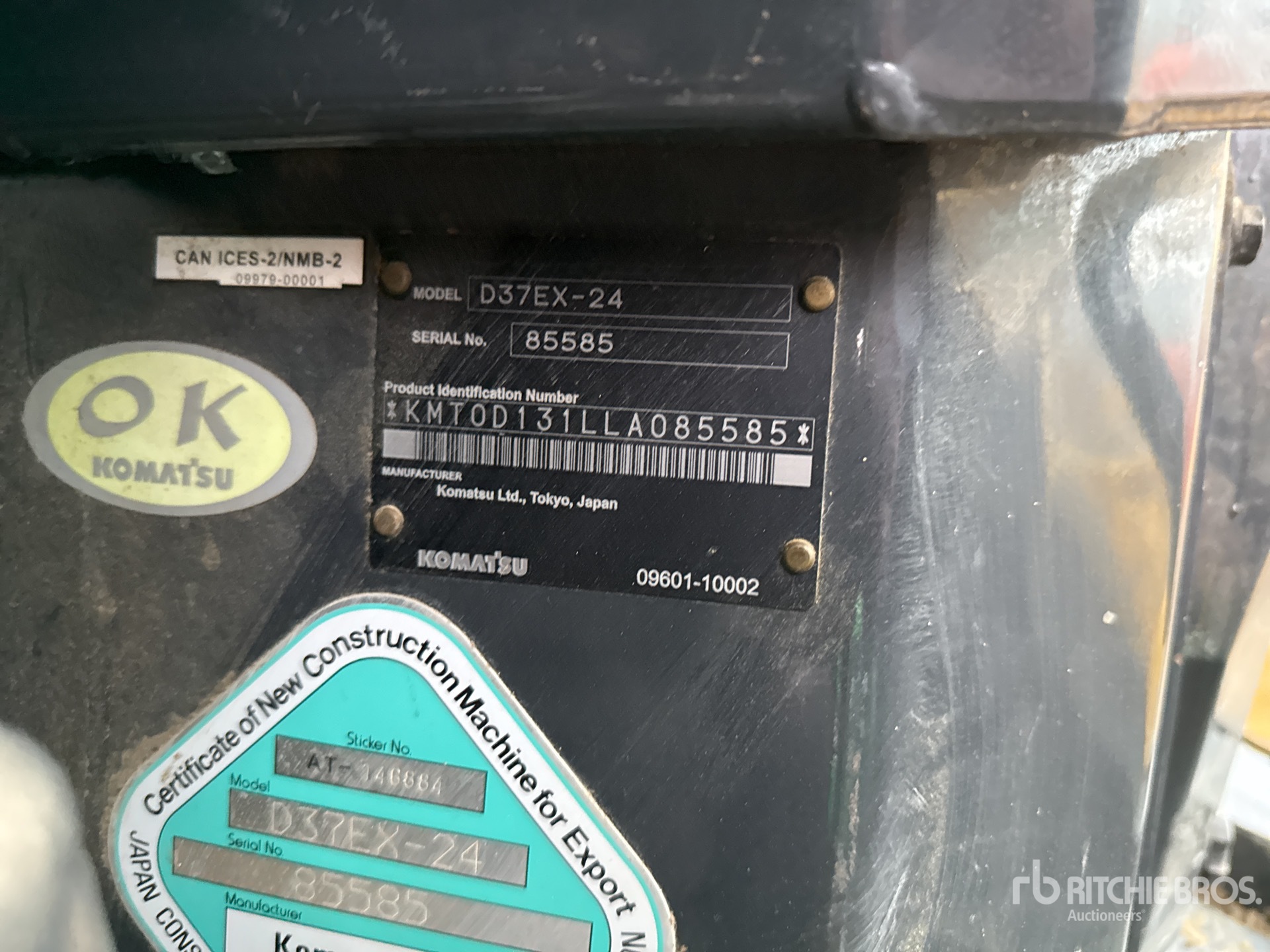 General Appearance with N.º de serie/VIN