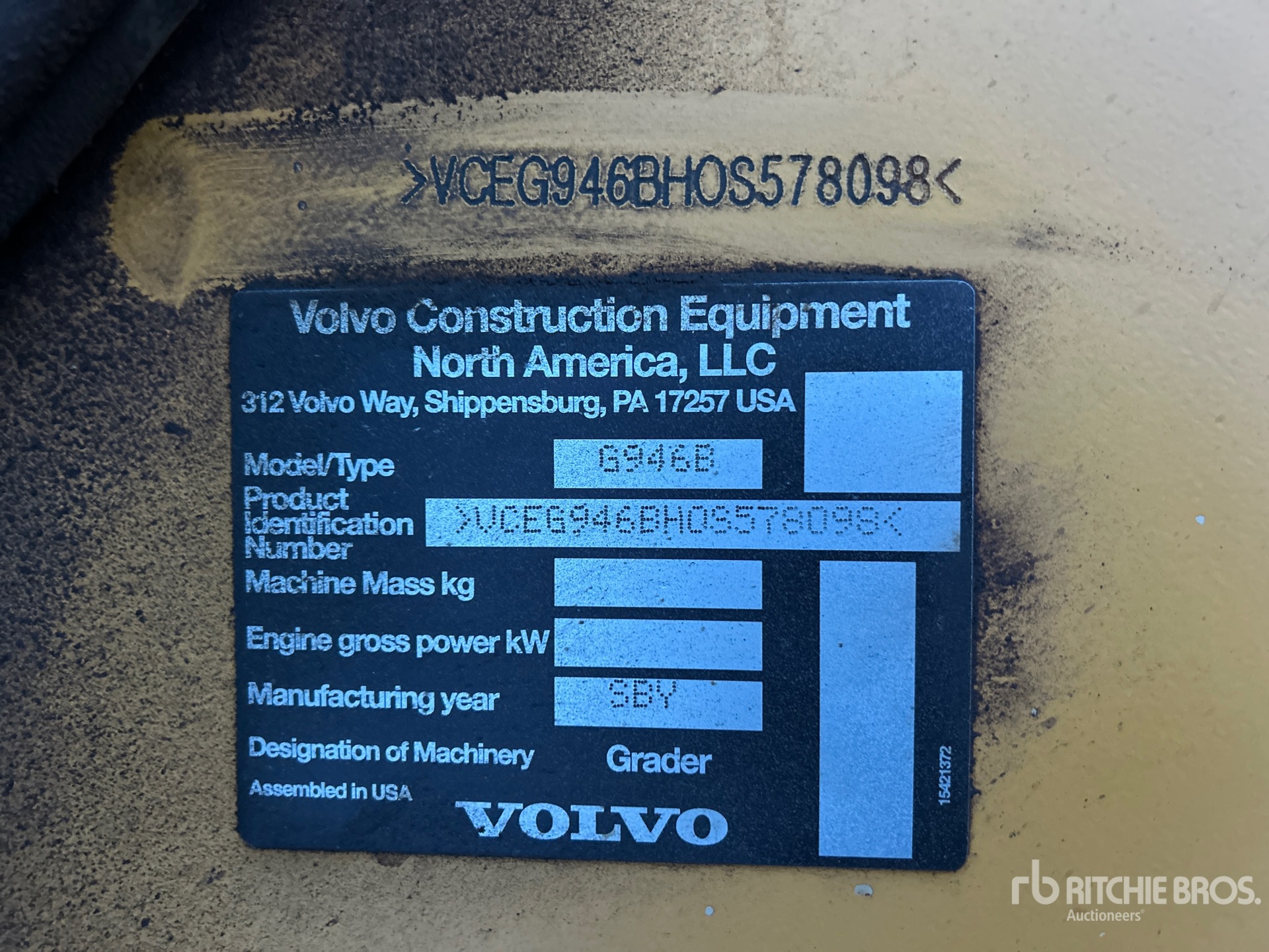 General Appearance with N.º de serie/VIN