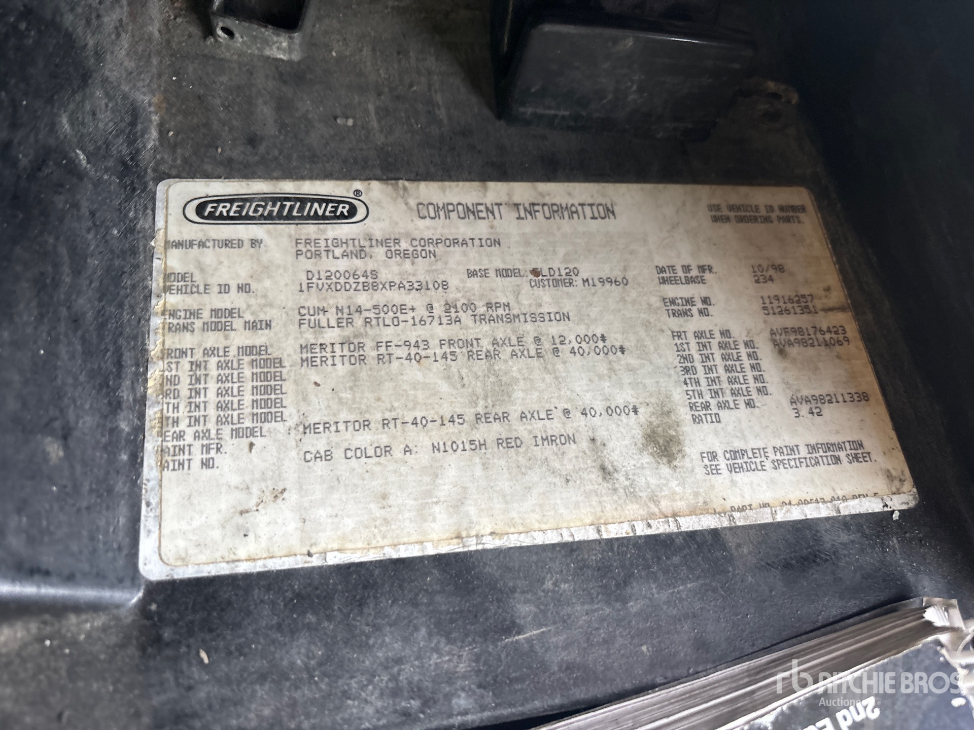 General Appearance with Second Serial Number/VIN Photo