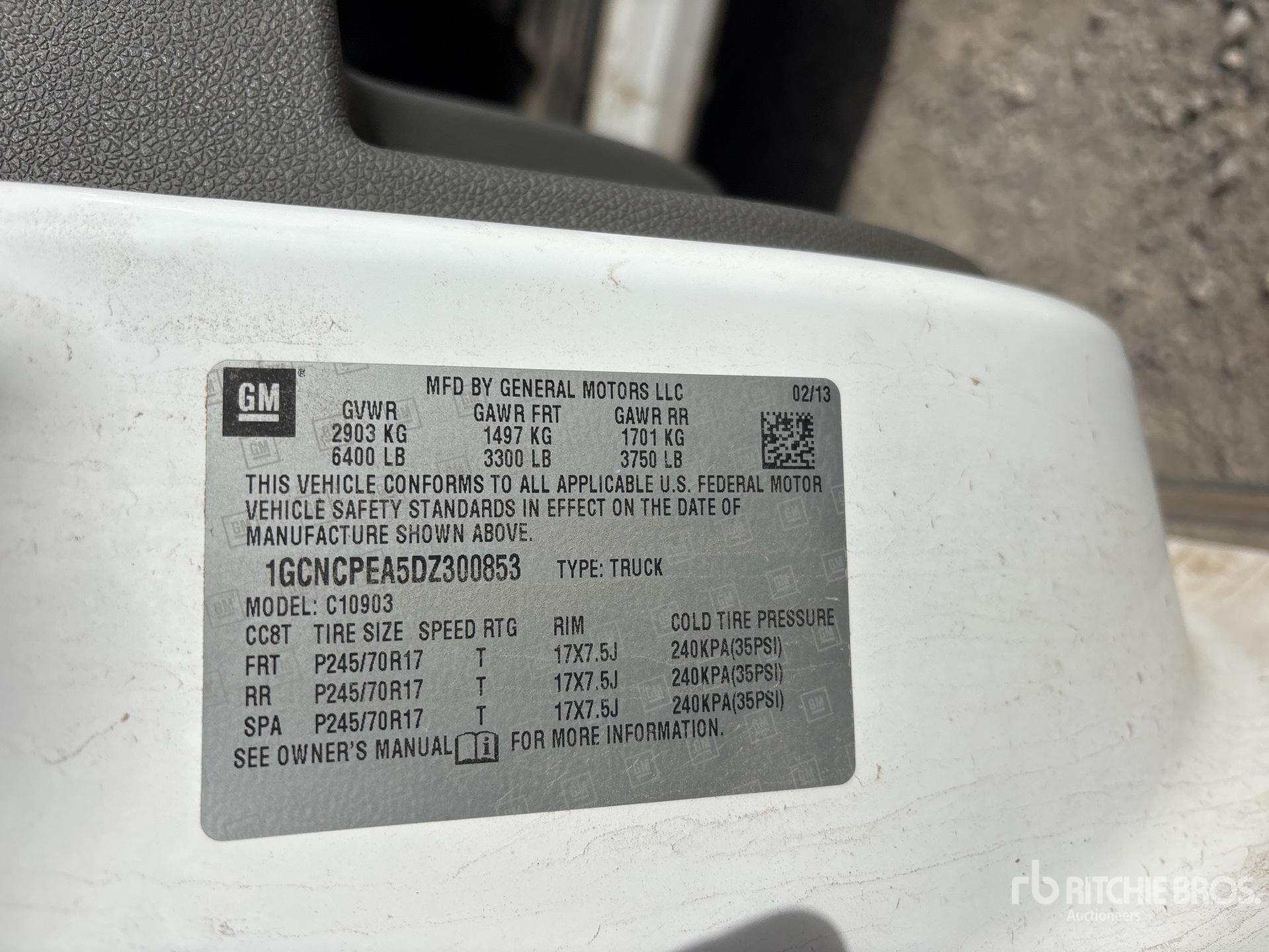 General Appearance with N.º de serie/VIN