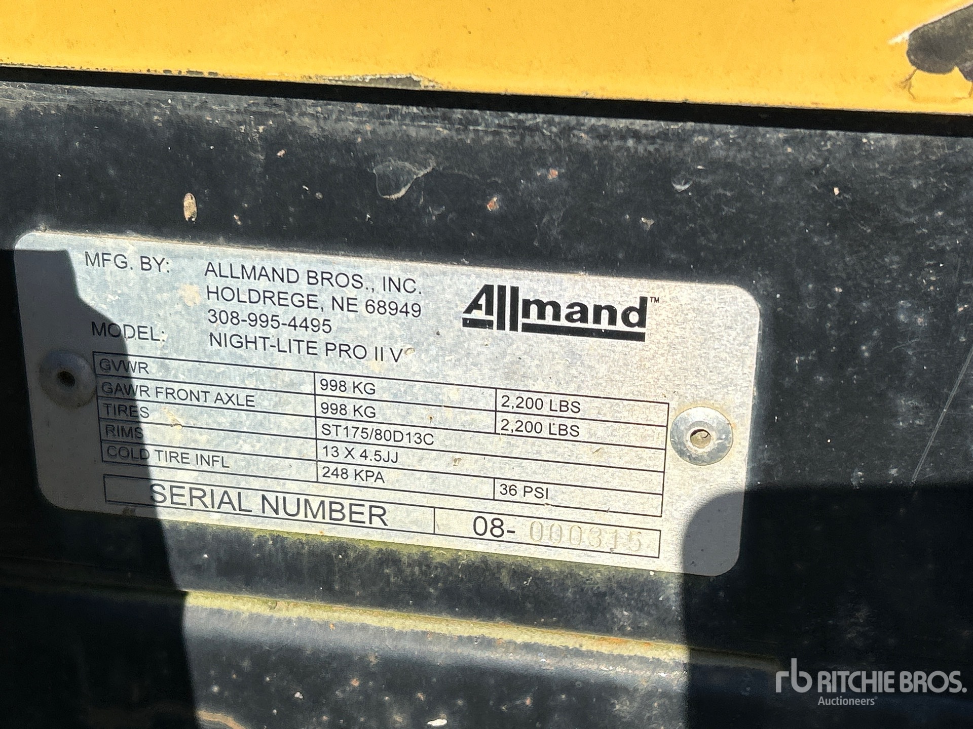 General Appearance with Unit Serial Number