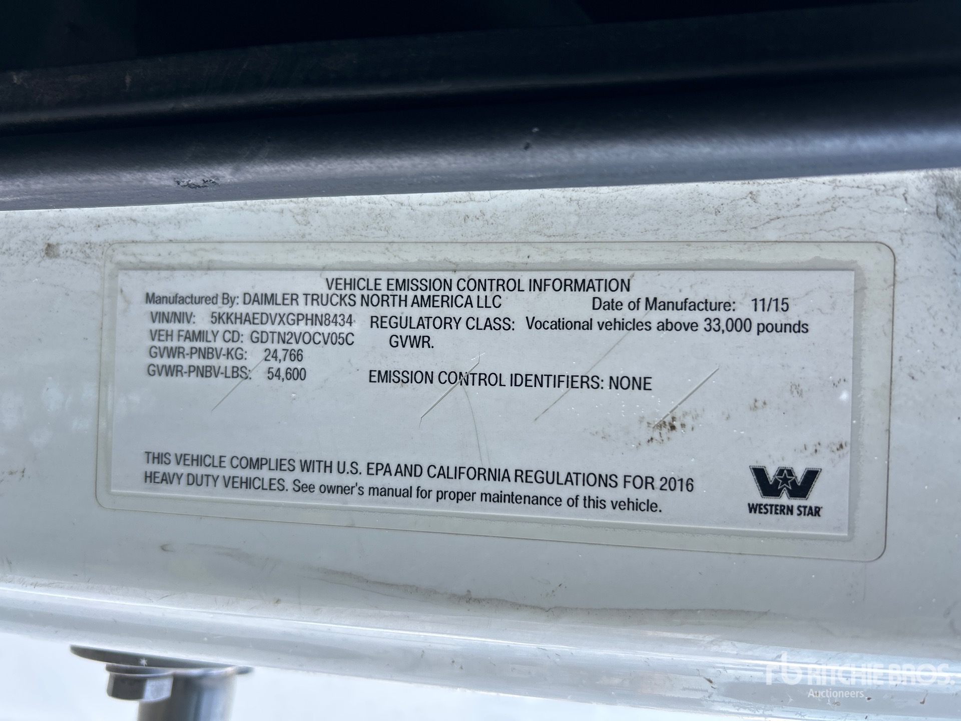 General Appearance with N.º de serie/VIN