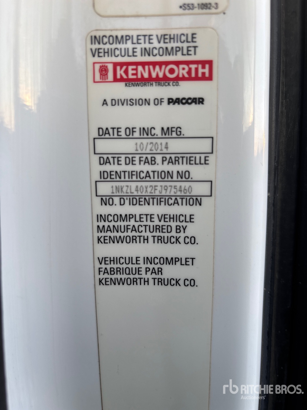 General Appearance with Seriennummer / FIN