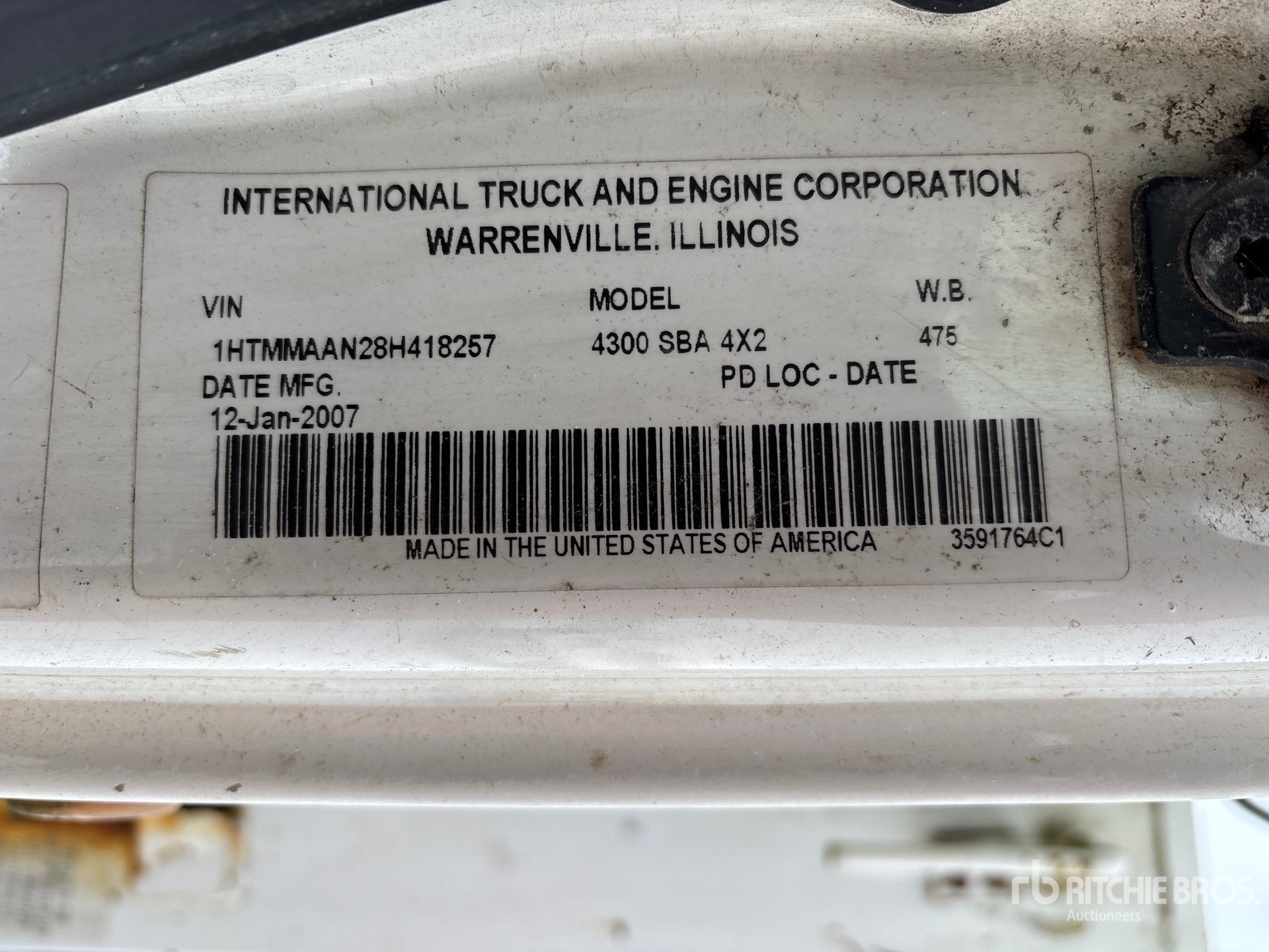 General Appearance with Numéro de série/Numéro d'identification du véhicule automobile