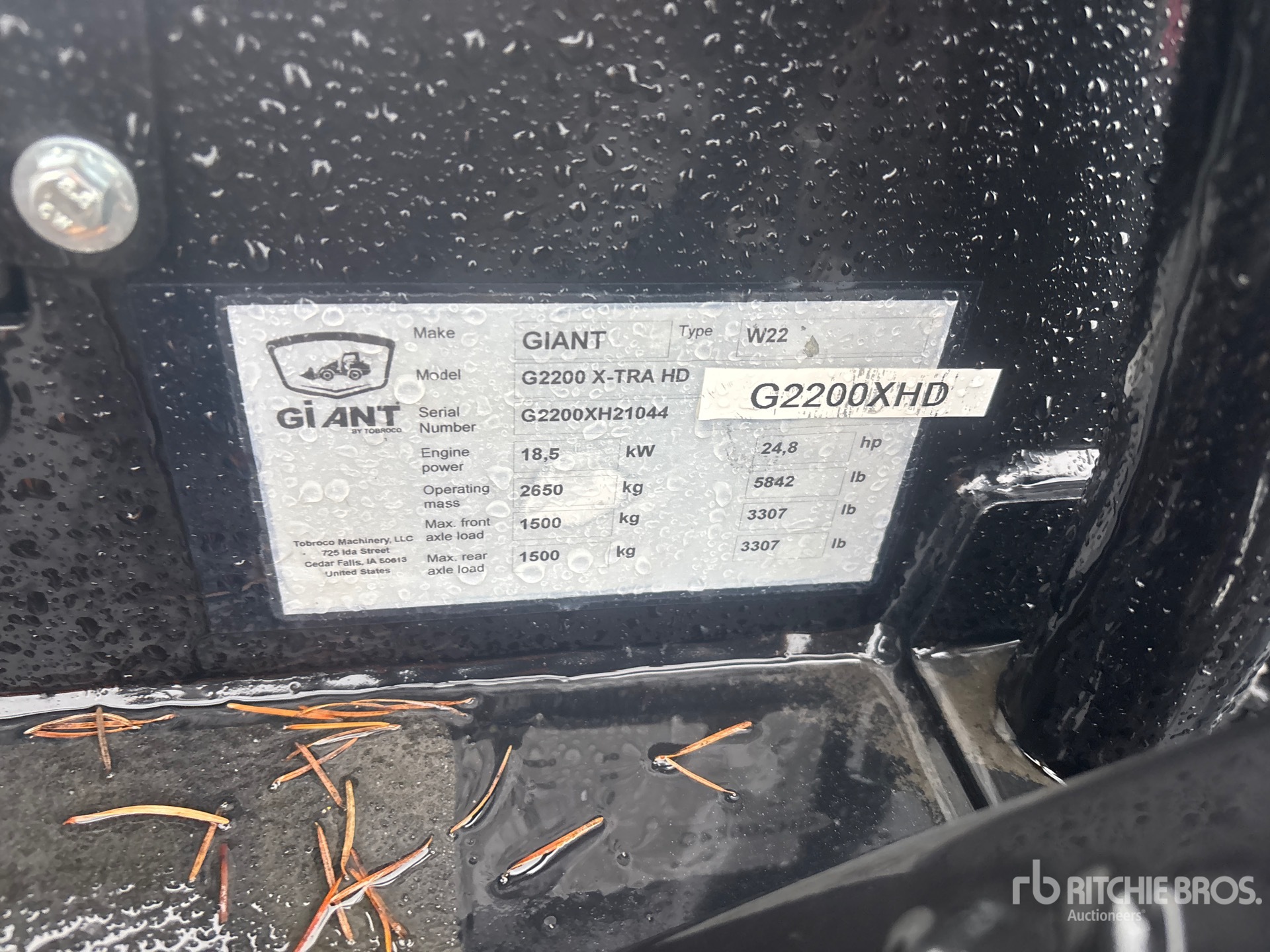 General Appearance with Numero seriale/numero d’identificazione del veicolo (VIN)