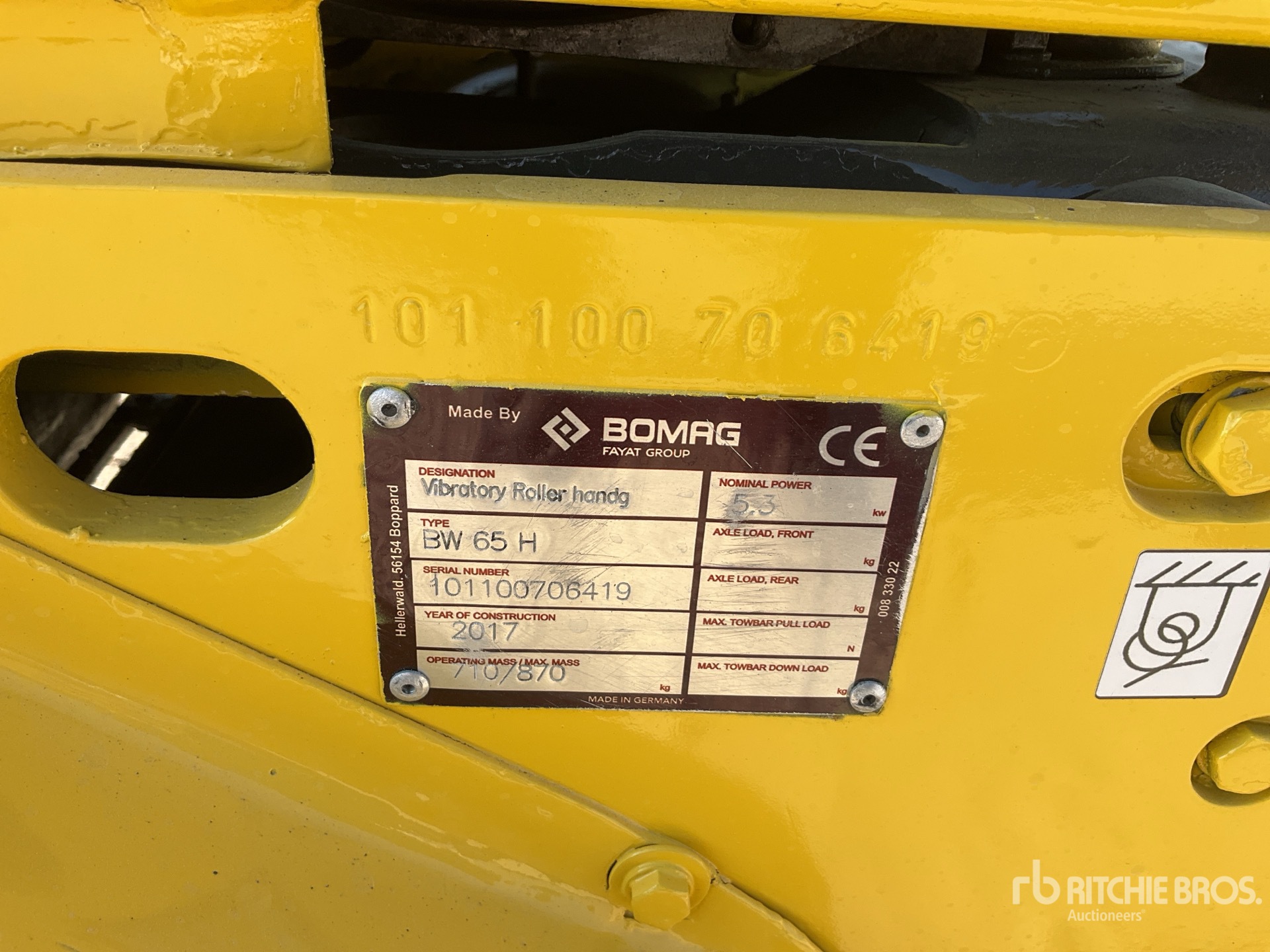 General Appearance with N.º de serie/VIN