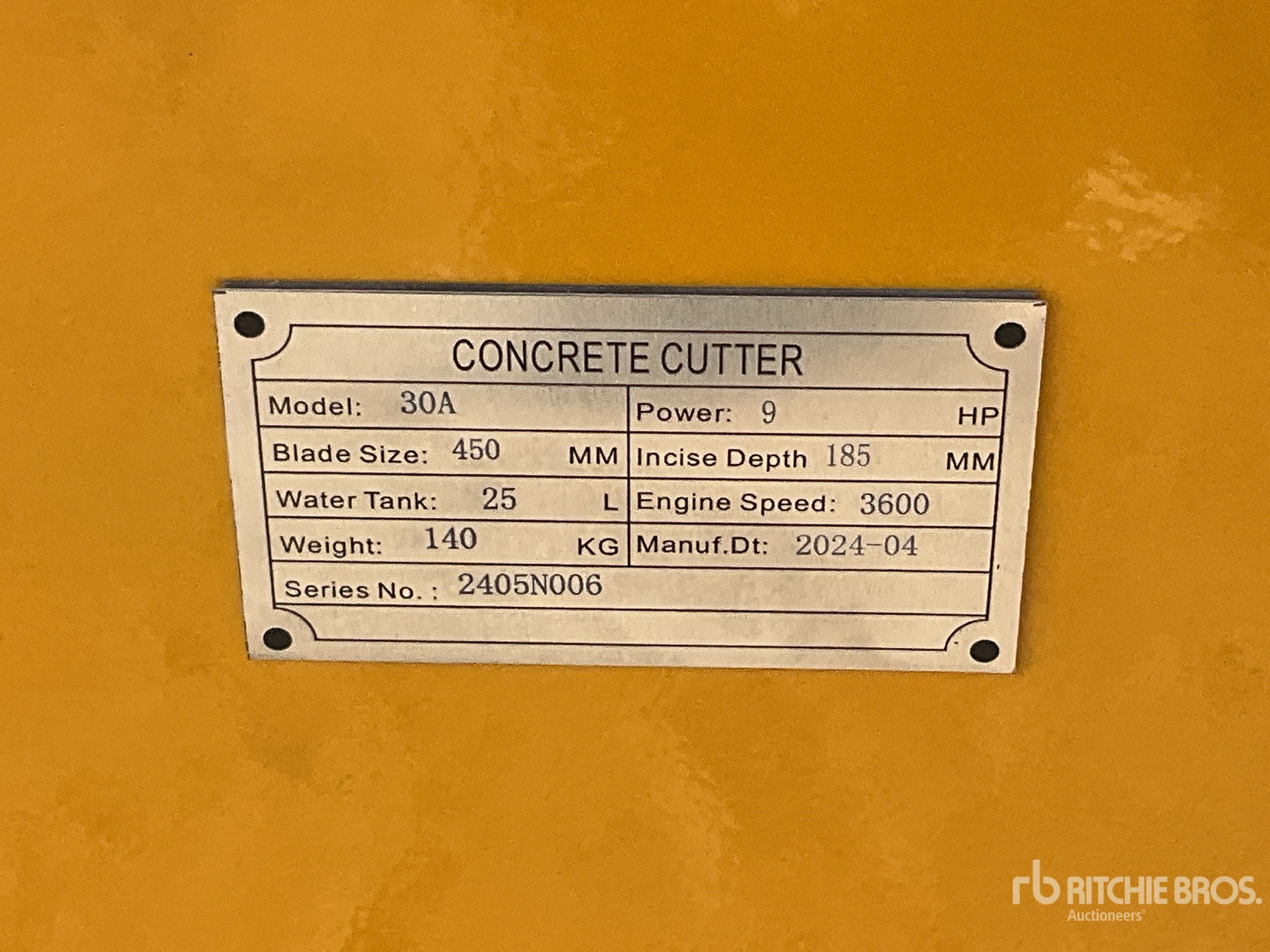 General Appearance with N.º de serie/VIN