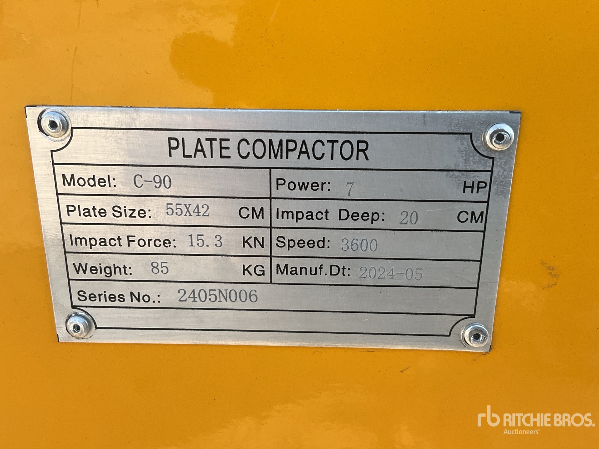 General Appearance with N.º de serie/VIN