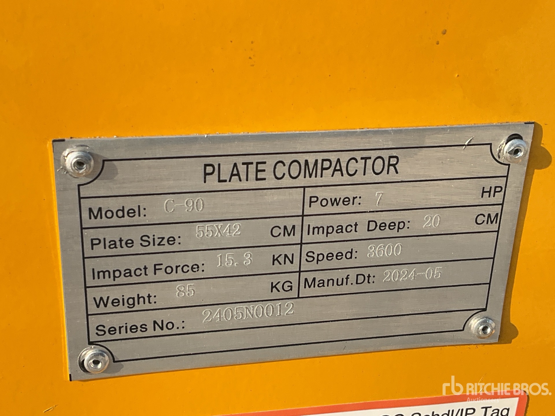 General Appearance with N.º de serie/VIN