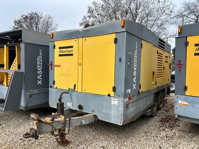2012 Atlas Copco XAS 1800 CD7 1800 cfm Mobile Air Compressor
