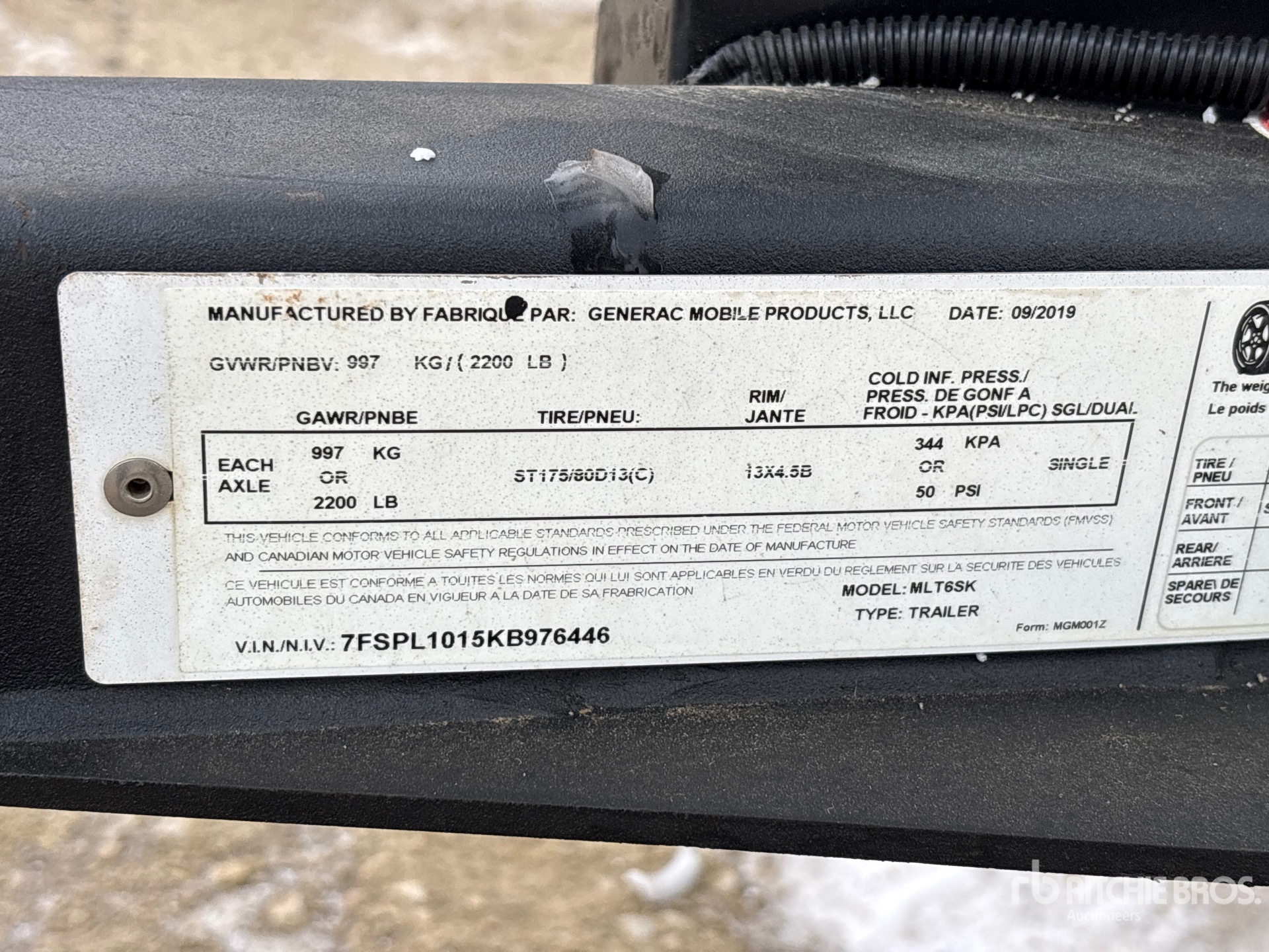 General Appearance with N.º de serie/VIN