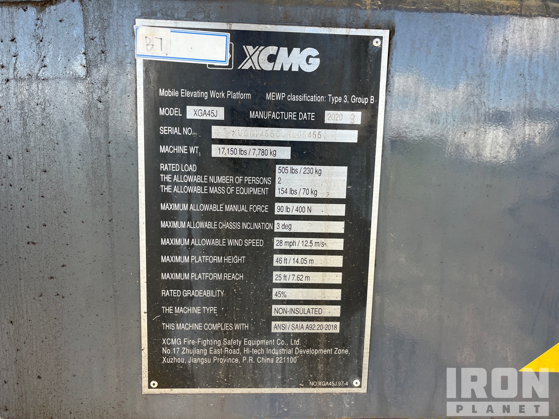 General Appearance with N.º de serie/VIN