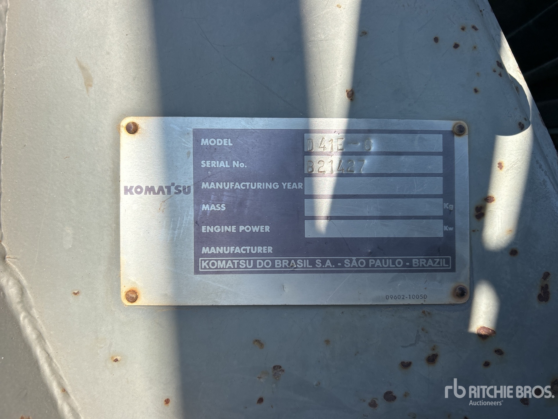 General Appearance with N.º de serie/VIN