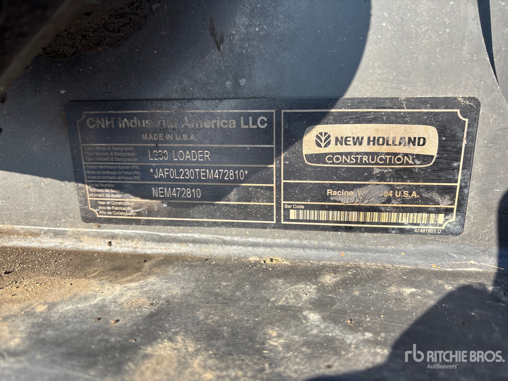 General Appearance with N.º de serie/VIN