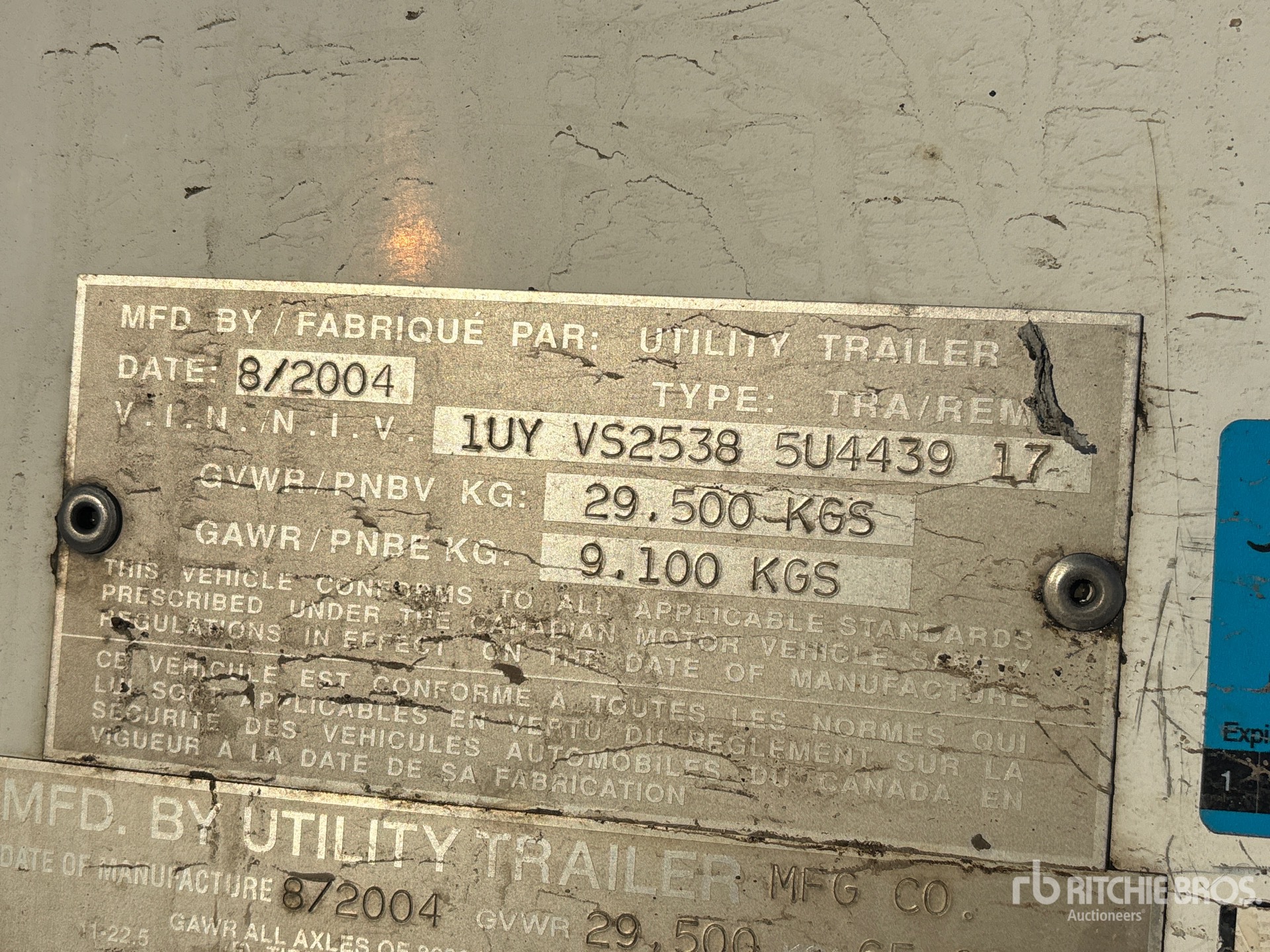 General Appearance with Numero seriale/numero d’identificazione del veicolo (VIN)