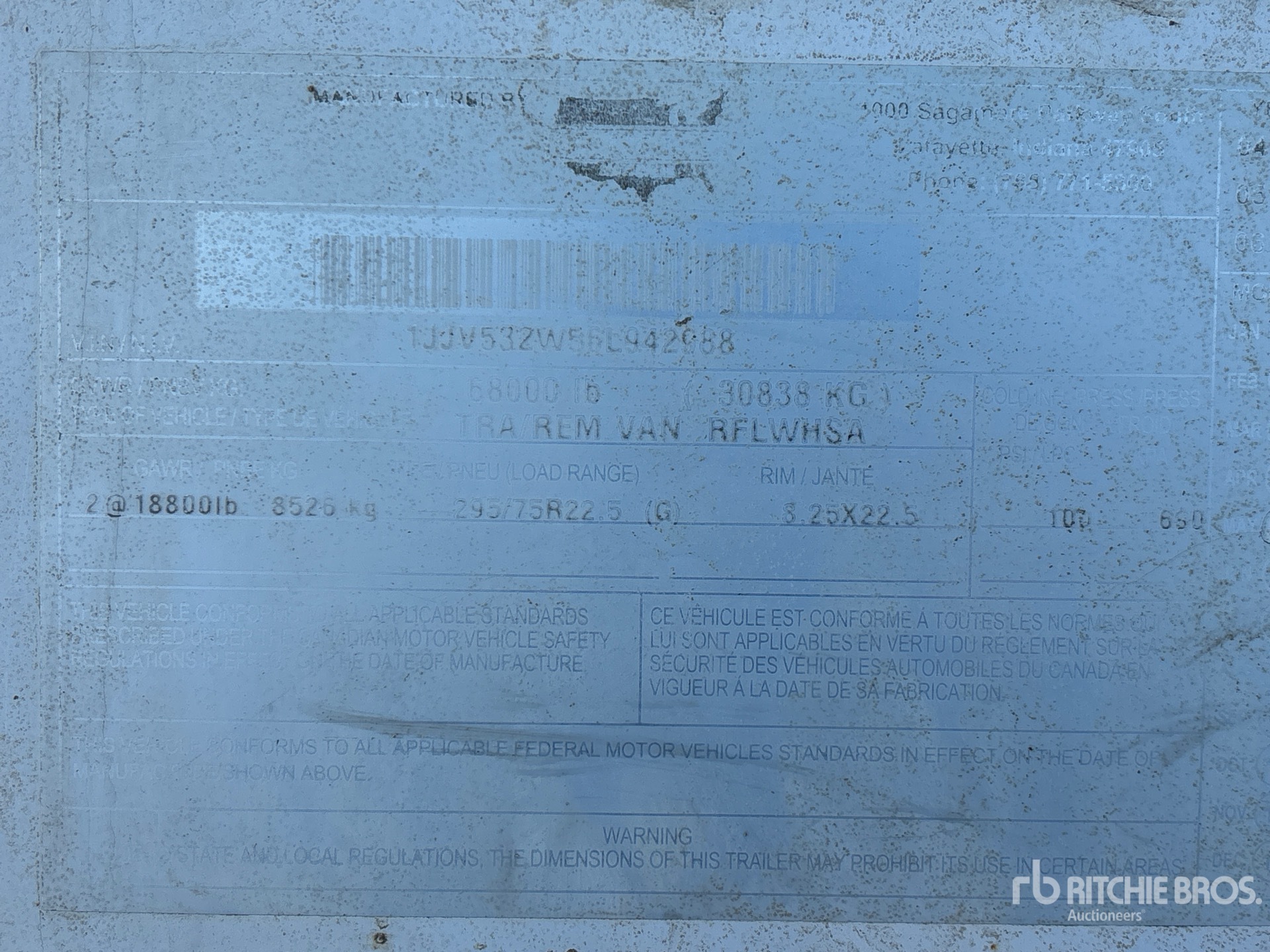 General Appearance with Numero seriale/numero d’identificazione del veicolo (VIN)