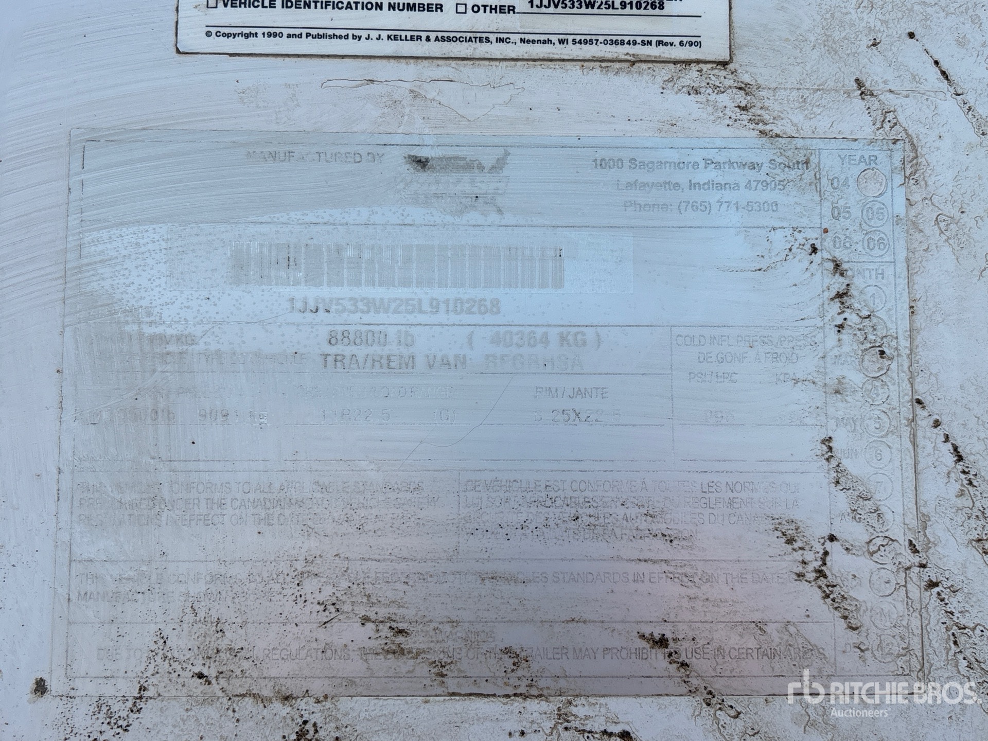 General Appearance with Numero seriale/numero d’identificazione del veicolo (VIN)