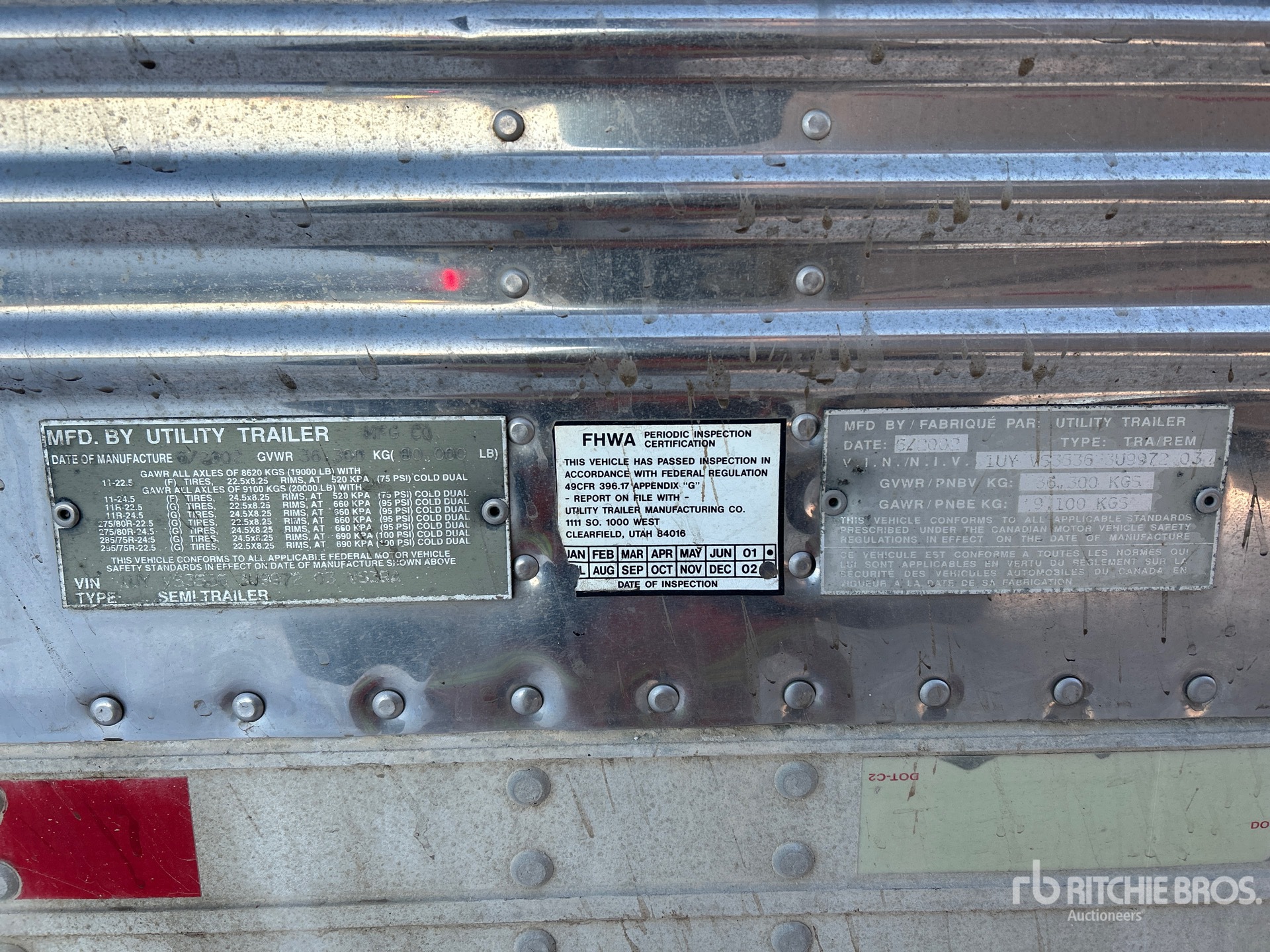 General Appearance with N.º de serie/VIN