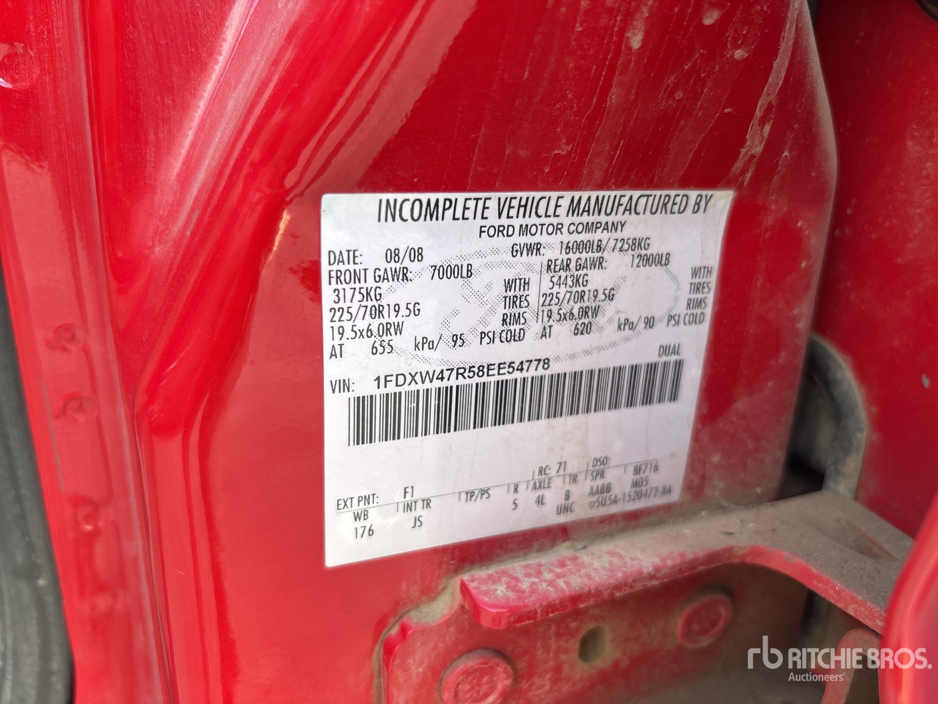 General Appearance with Numéro de série/Numéro d'identification du véhicule automobile