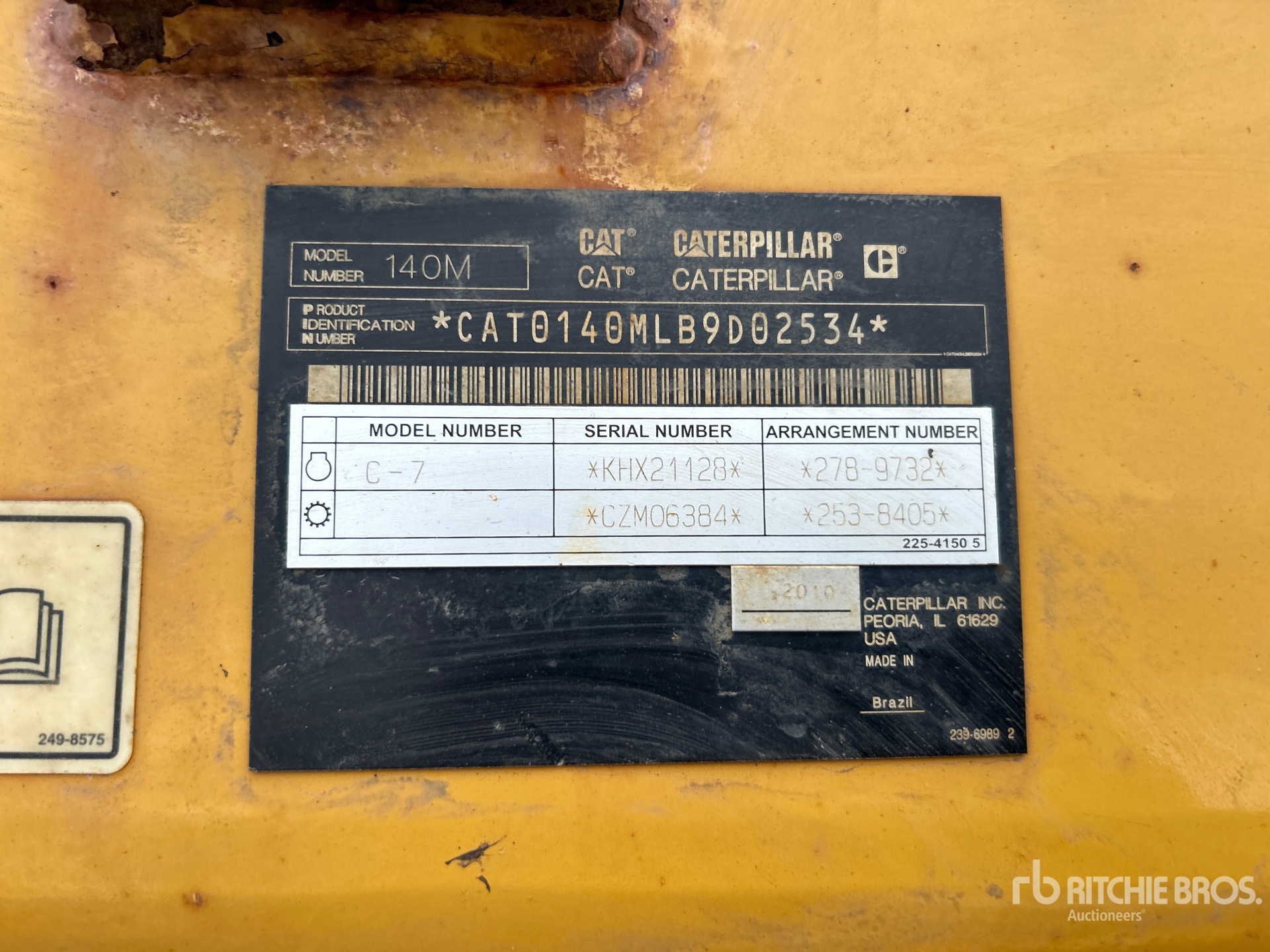 General Appearance with N.º de serie/VIN