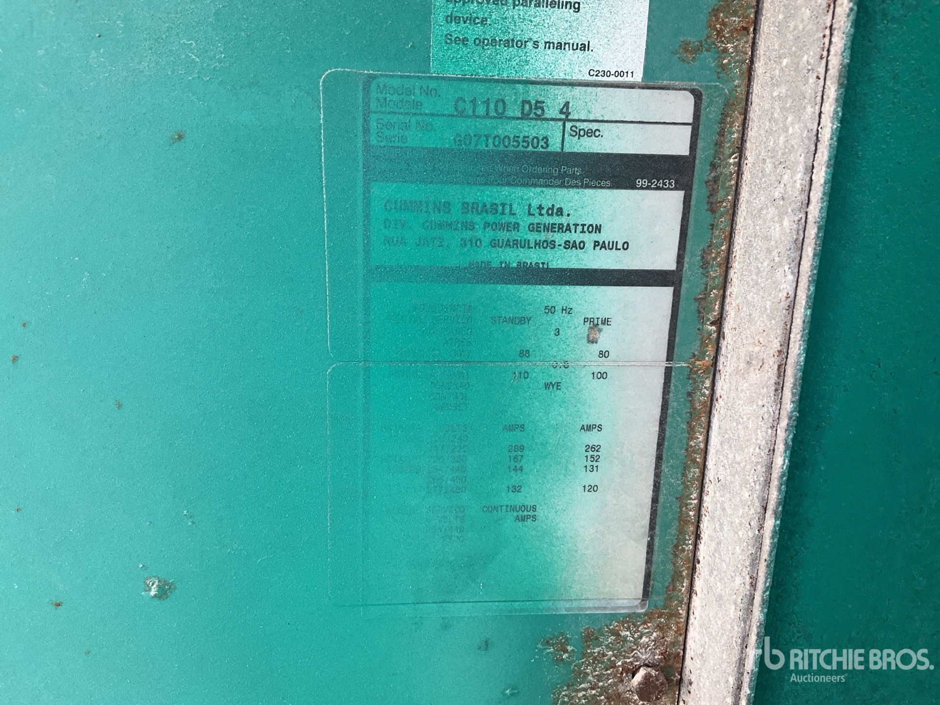 General Appearance with Numer seryjny/numer identyfikacyjny pojazdu