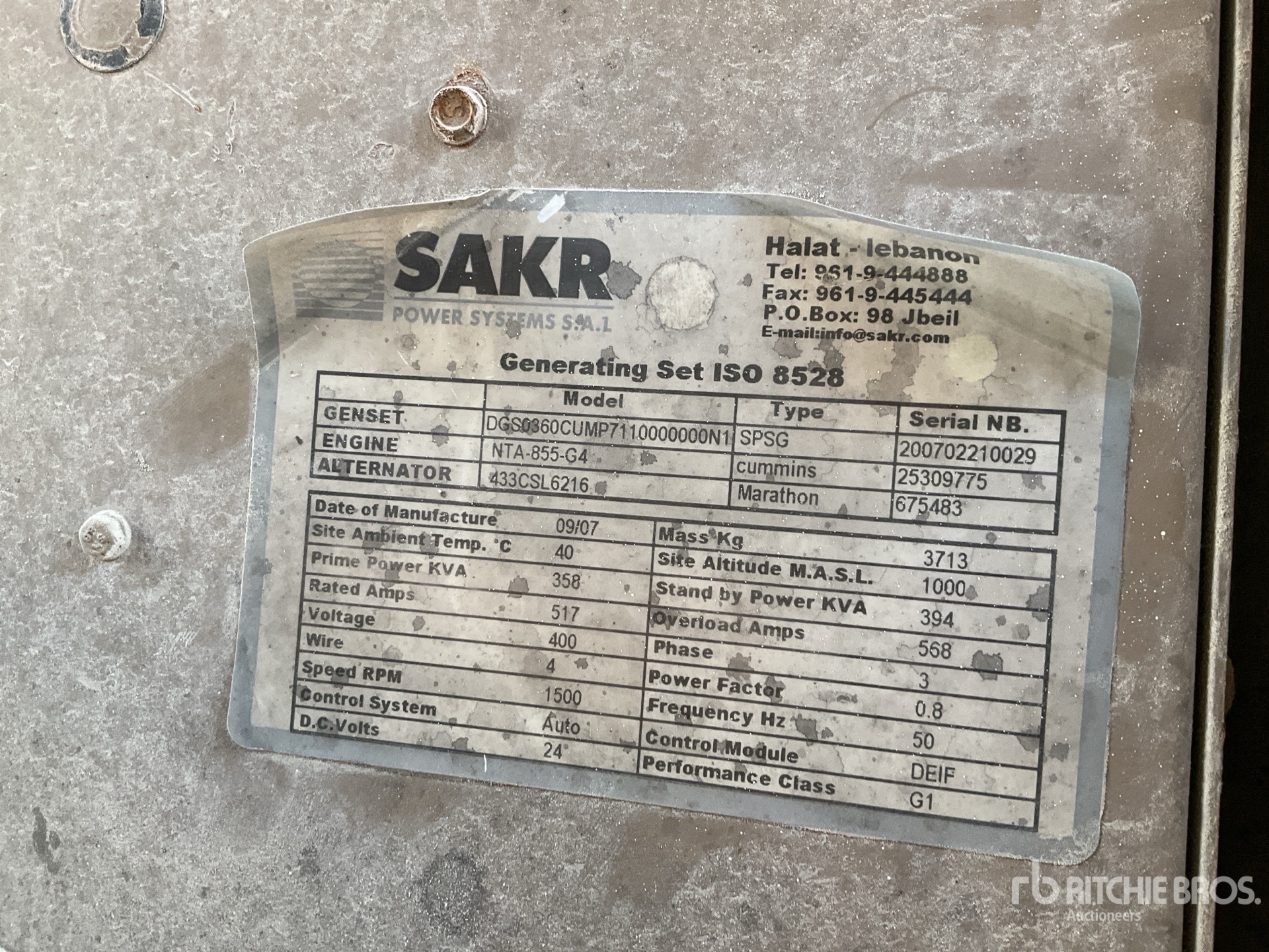 General Appearance with Numer seryjny/numer identyfikacyjny pojazdu