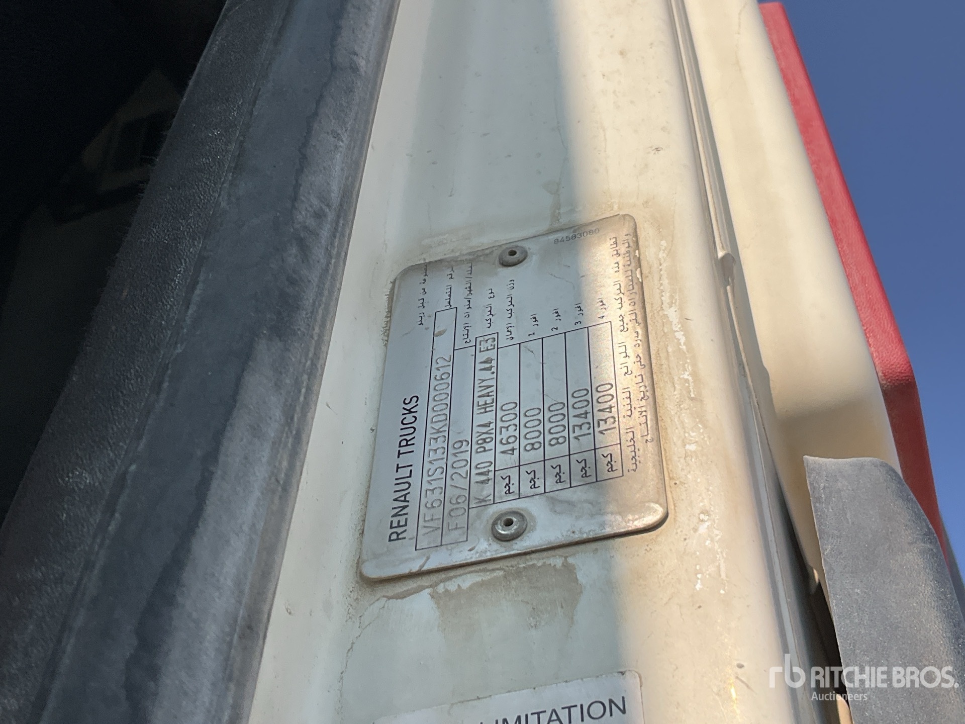 General Appearance with N.º de serie/VIN