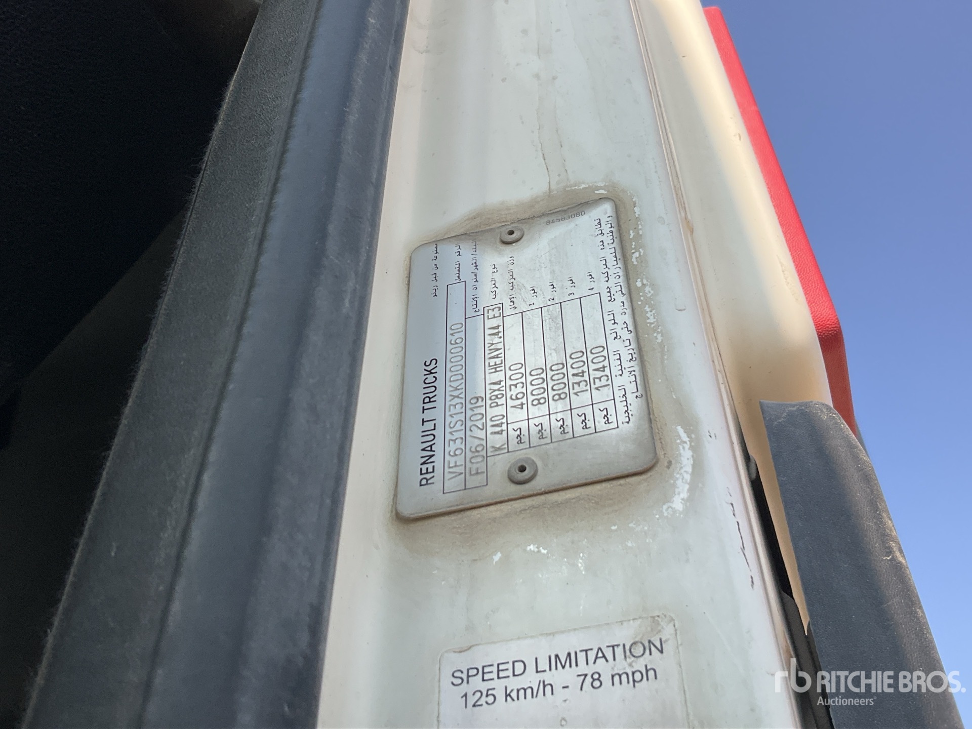 General Appearance with N.º de serie/VIN