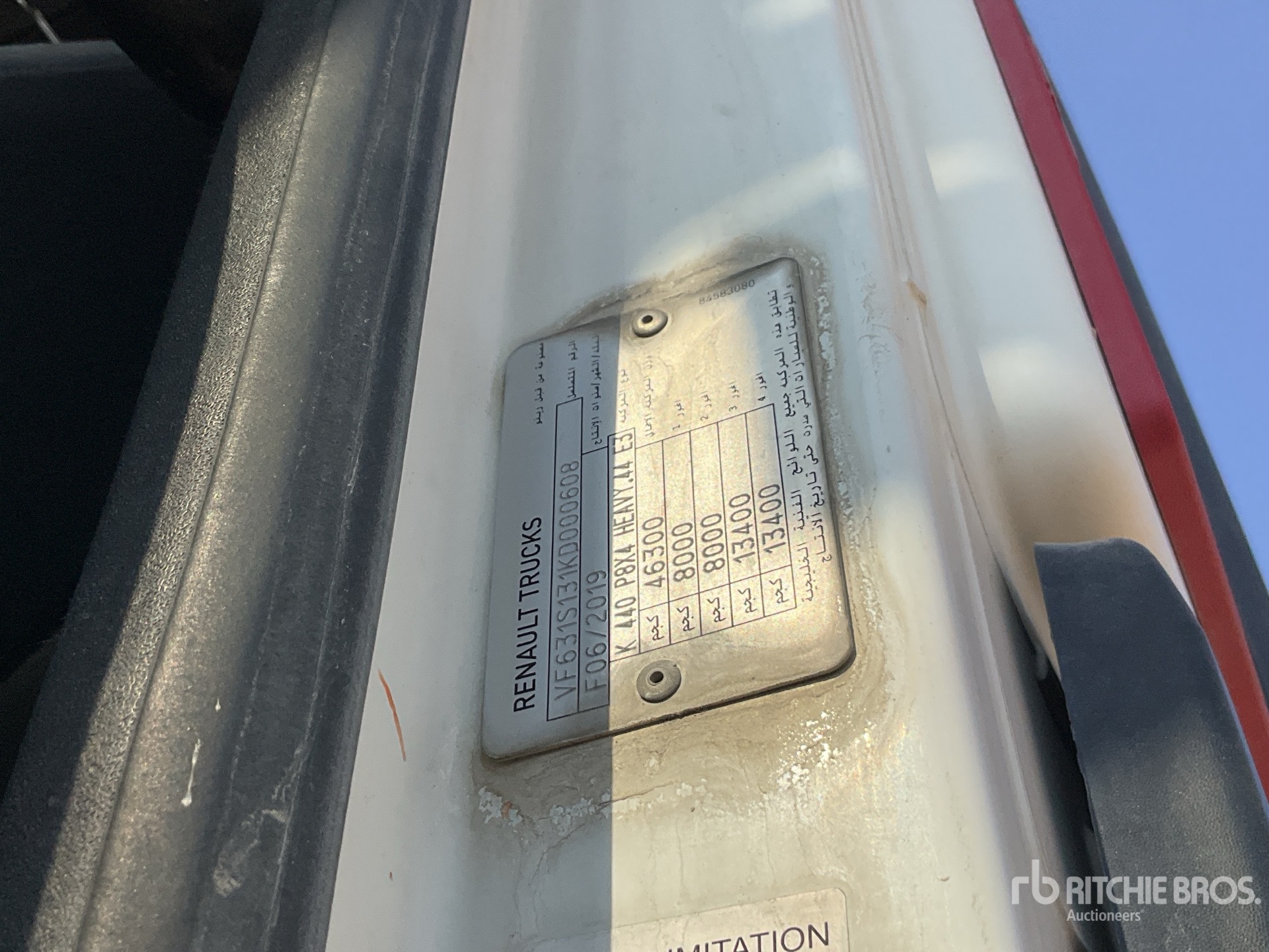 General Appearance with N.º de serie/VIN