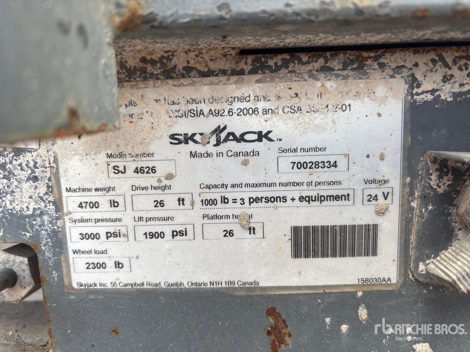 General Appearance with N.º de serie/VIN