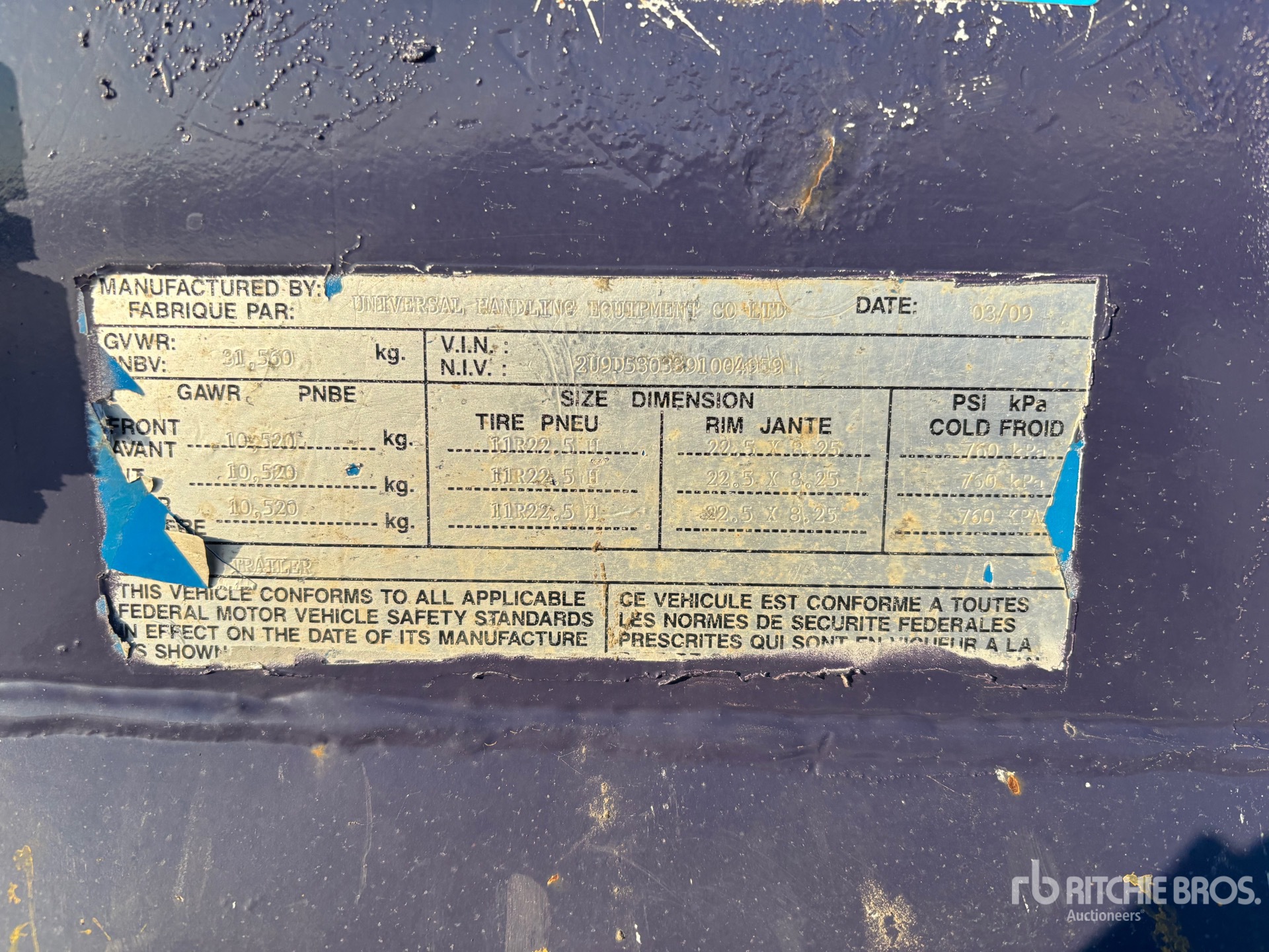 General Appearance with Numer seryjny/numer identyfikacyjny pojazdu