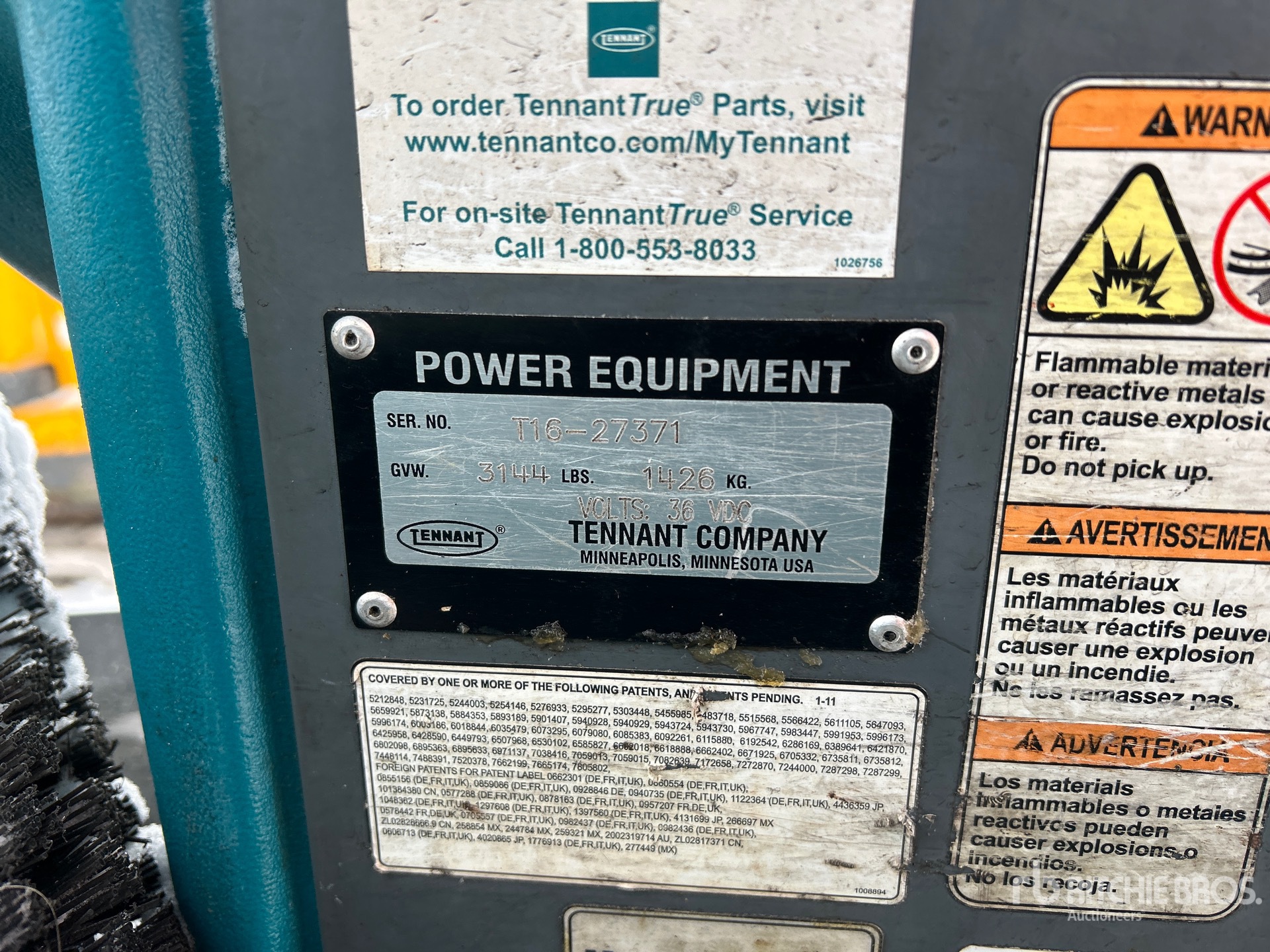 General Appearance with N.º de serie/VIN