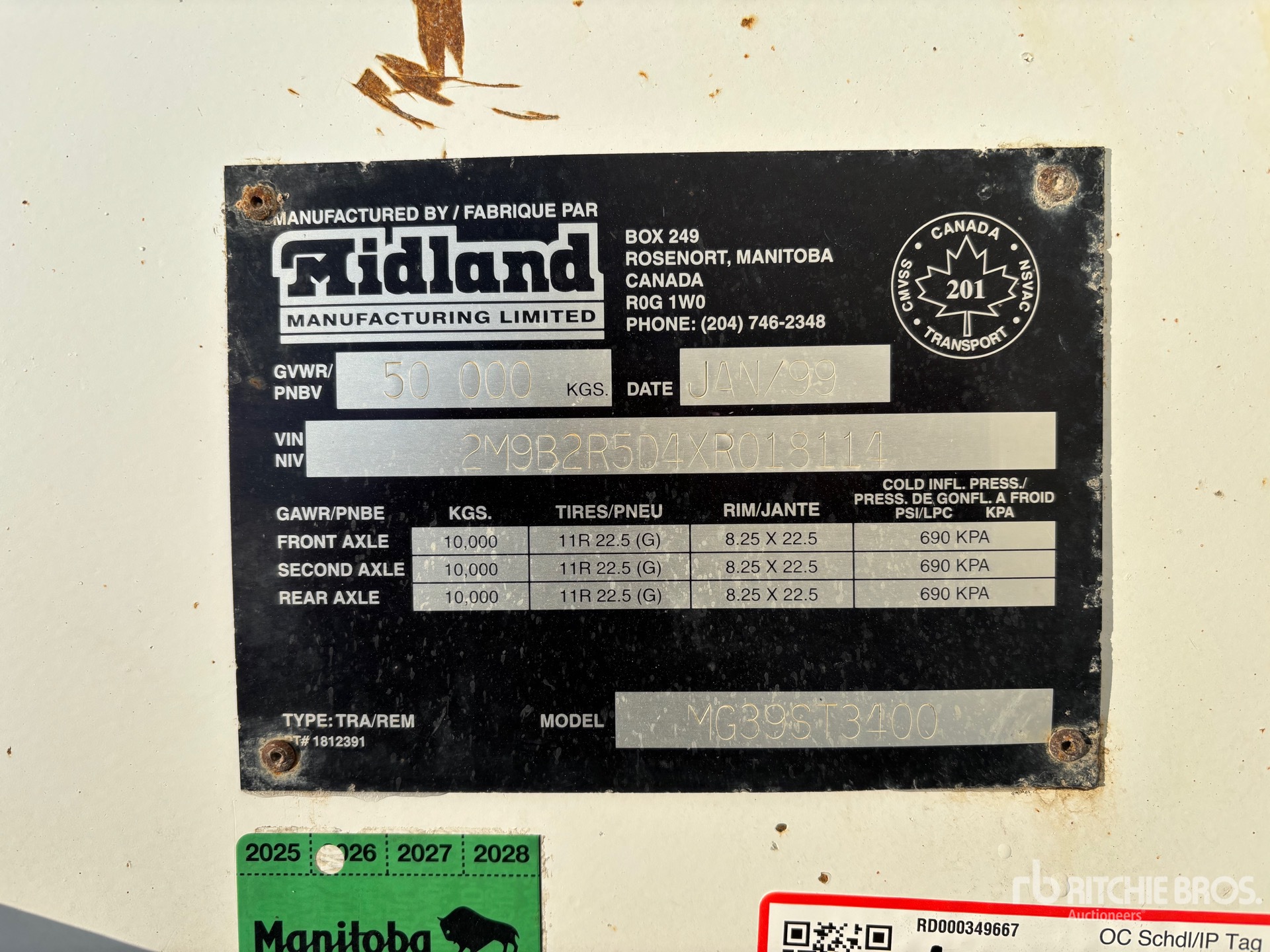 General Appearance with Seriennummer / FIN